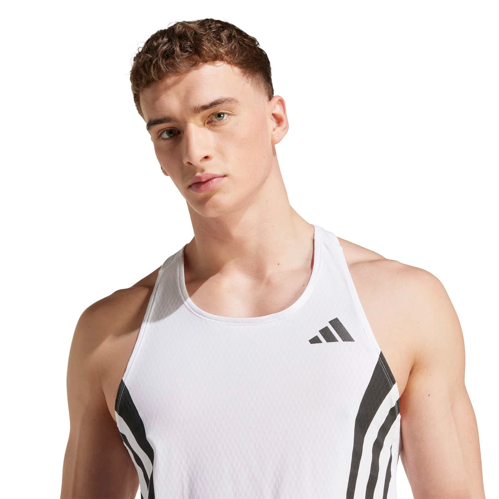 adidas Adizero Archive Slim-Fit Mens Running Tank Top - Image 3