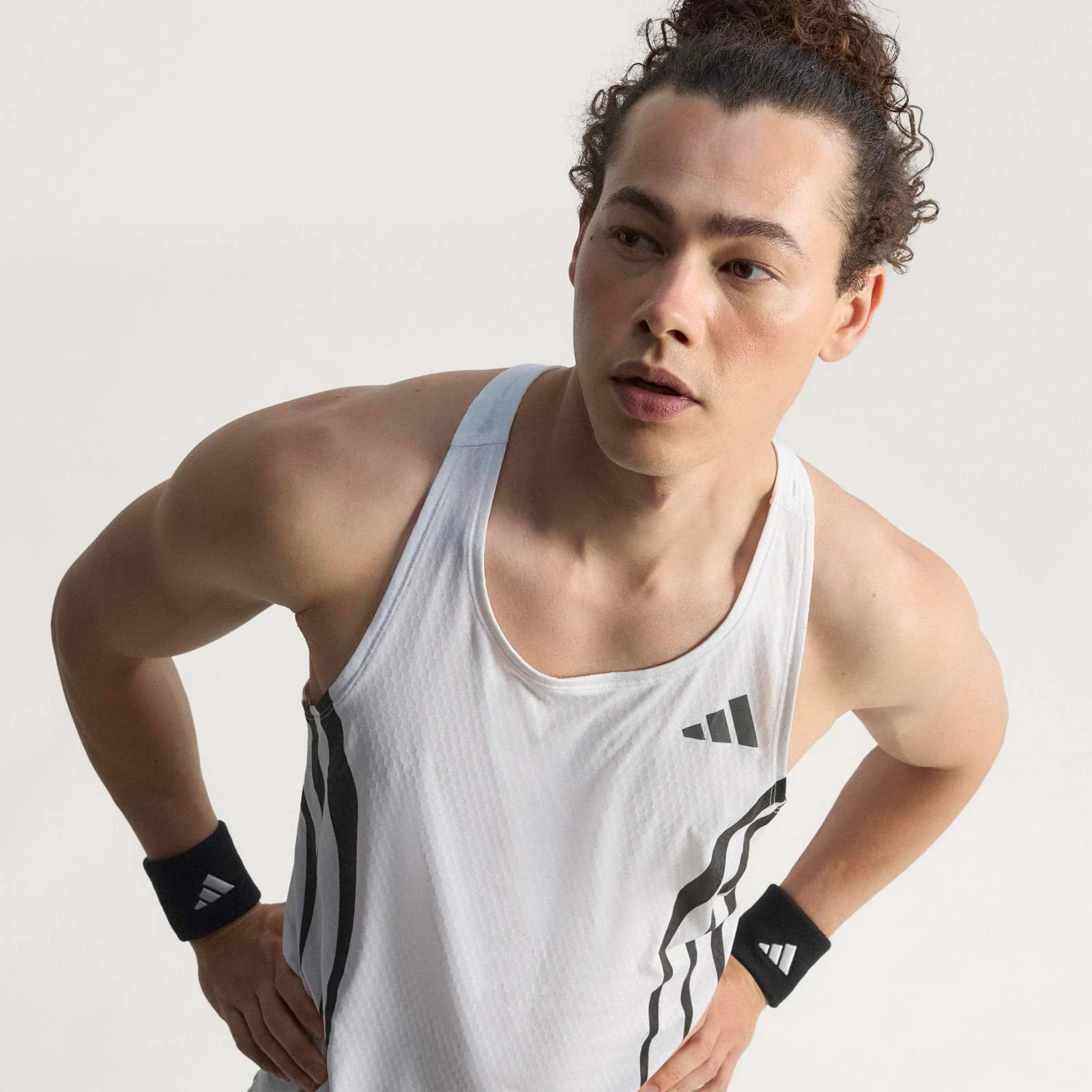 adidas Adizero Archive Slim-Fit Mens Running Tank Top - Image 7