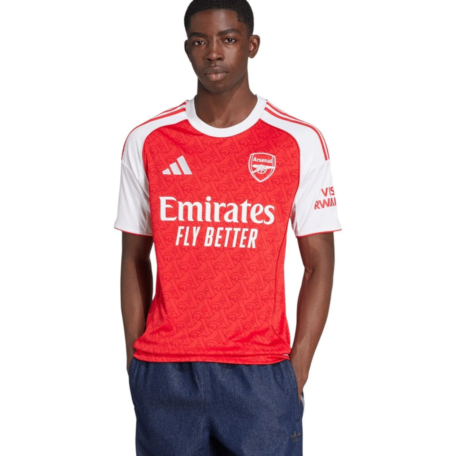 adidas Arsenal Football 2025/26 Mens SS Home Jersey - Image 3