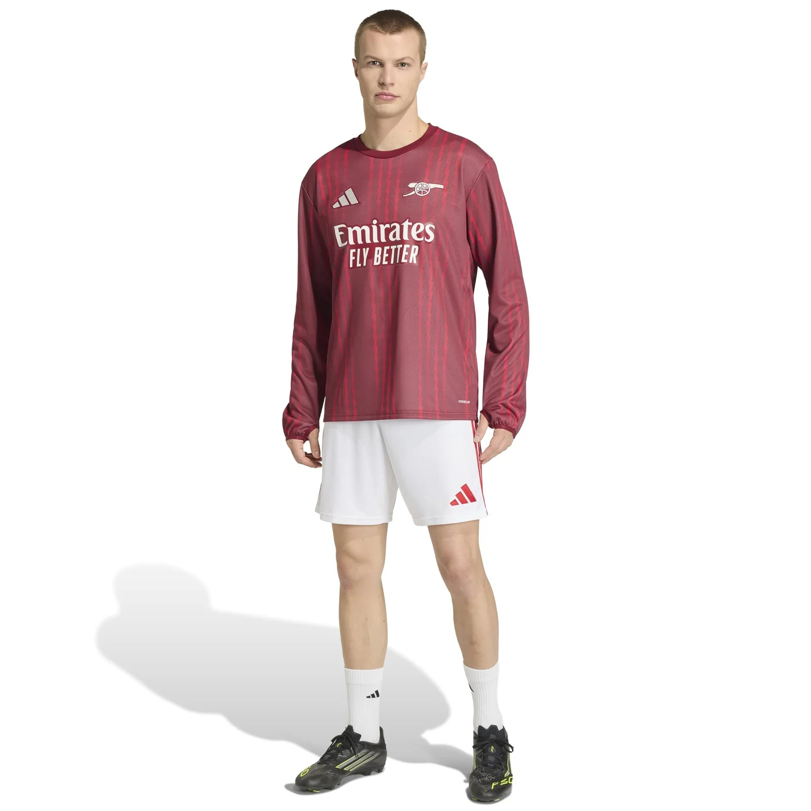 adidas Arsenal Football 2025/26 Mens Pre-Match Warm Crew Top - Image 7