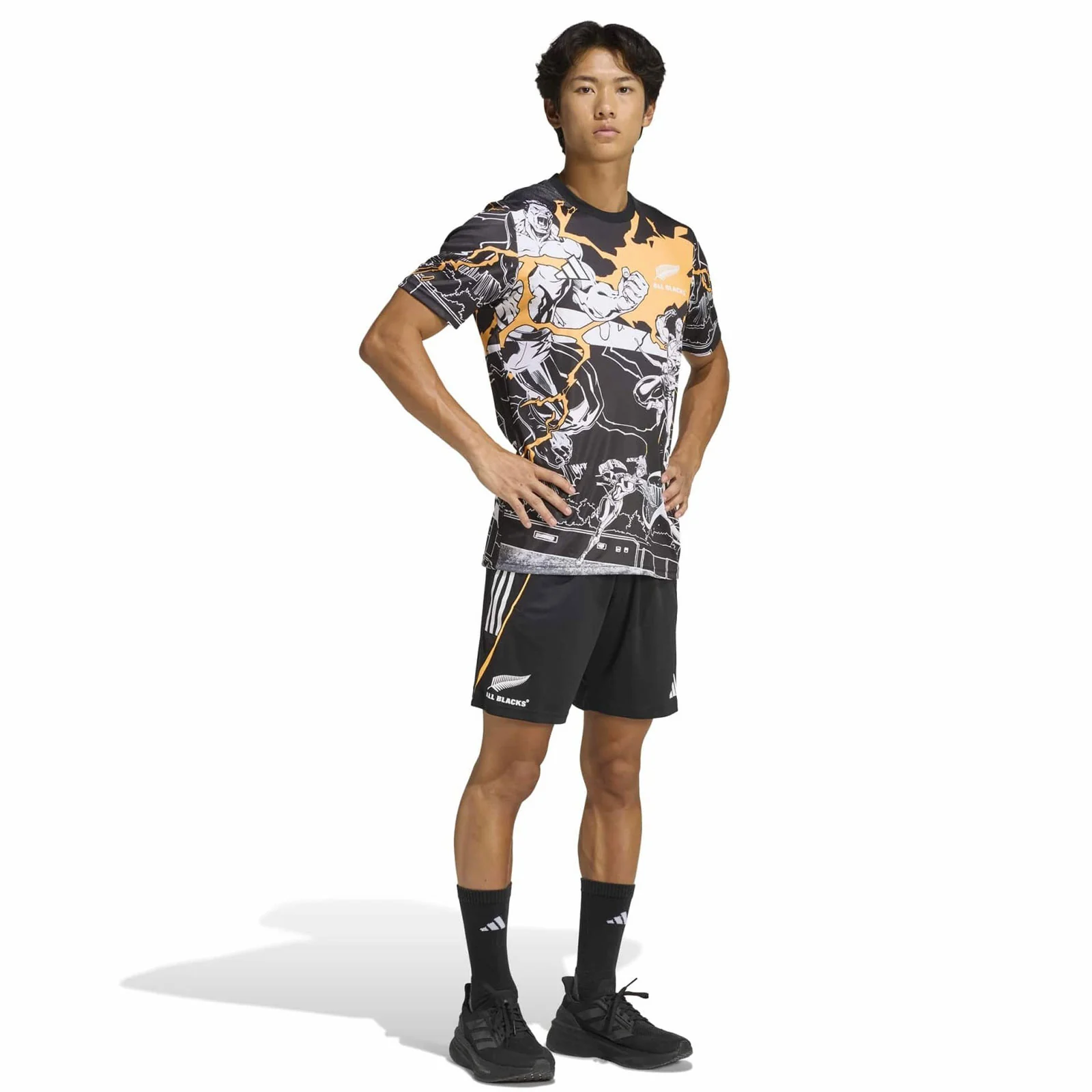adidas All Blacks 2026 Marvel Captains Run Slim Fit Rugby Jersey - Image 5