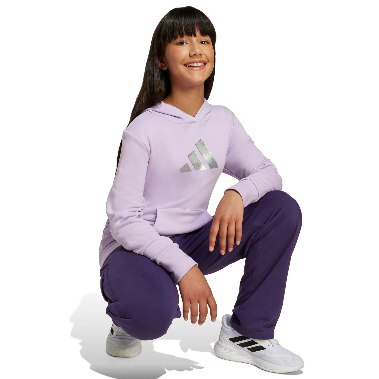 adidas Glam Logo Girls Slim-Fit Hoodie - Image 5
