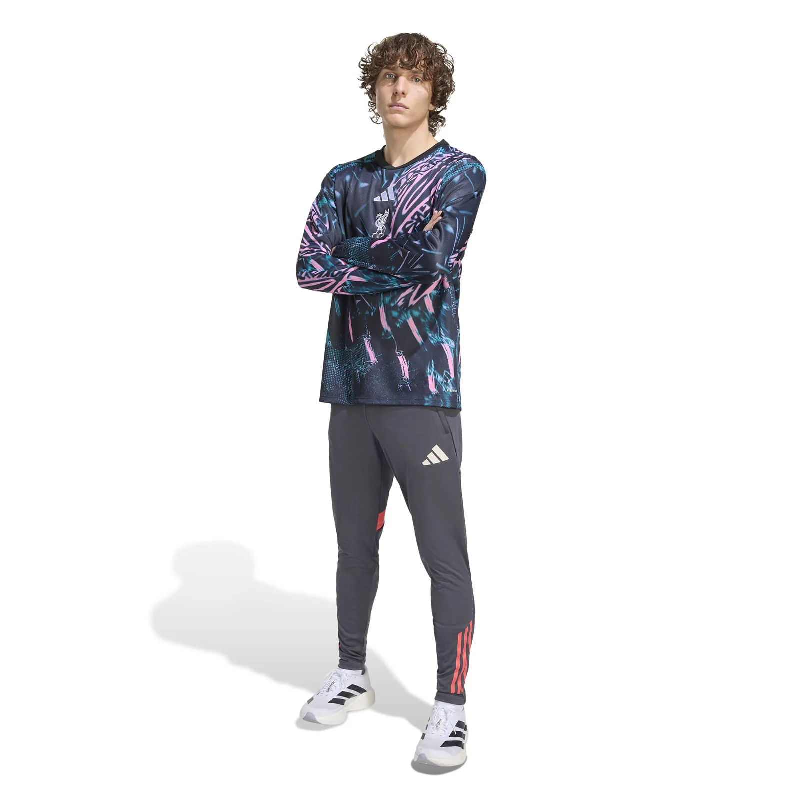 adidas Liverpool FC 2025/26 Pre Match Warm Crewneck Top - Image 6