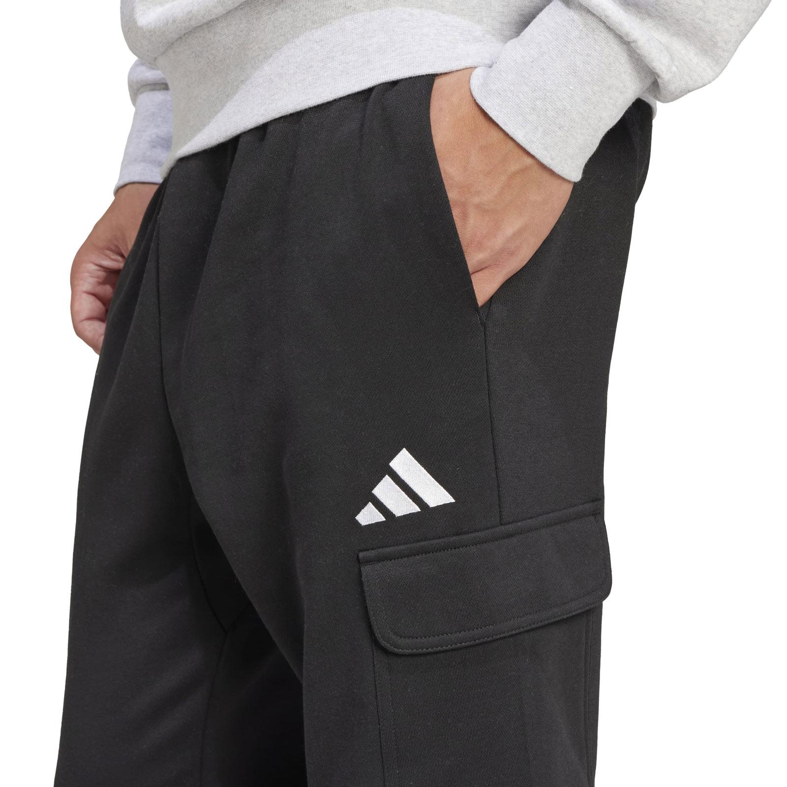 adidas Essentials Feelcozy Mens Fleece Cargo Joggers - Image 3
