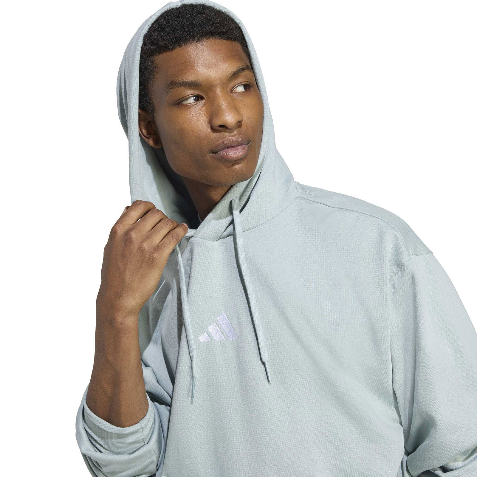 adidas Essentials Feelcozy Mens Regular-Fit Fleece Hoodie - Image 3
