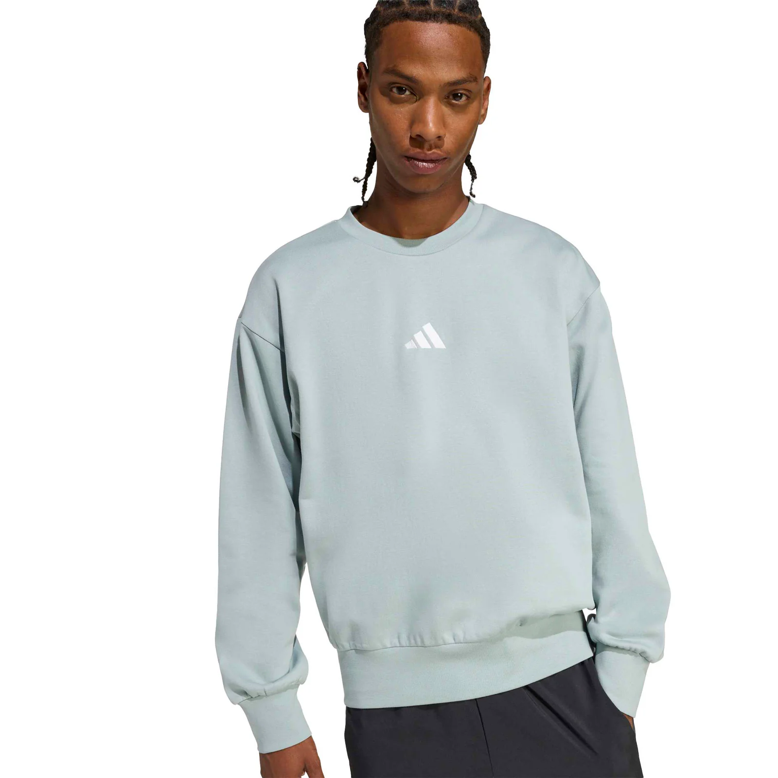 adidas Essentials Feelcozy Mens Regular-Fit Fleece Sweatshirt - Image 3