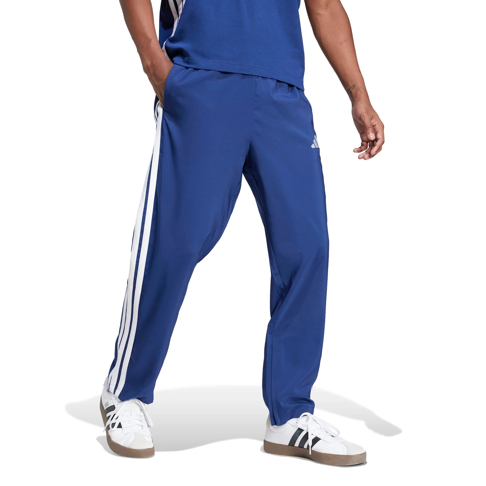 adidas Mens Stnfrd 3S Wvn Pants Navy - Image 5