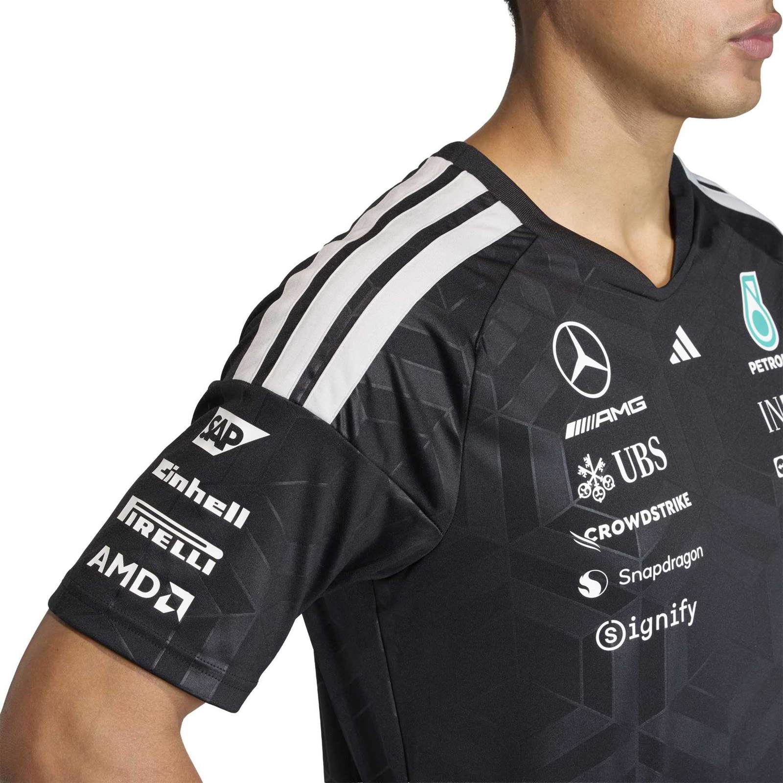 adidas Mercedes Formula 1 Motorsport Adults Driver Jersey - Image 3