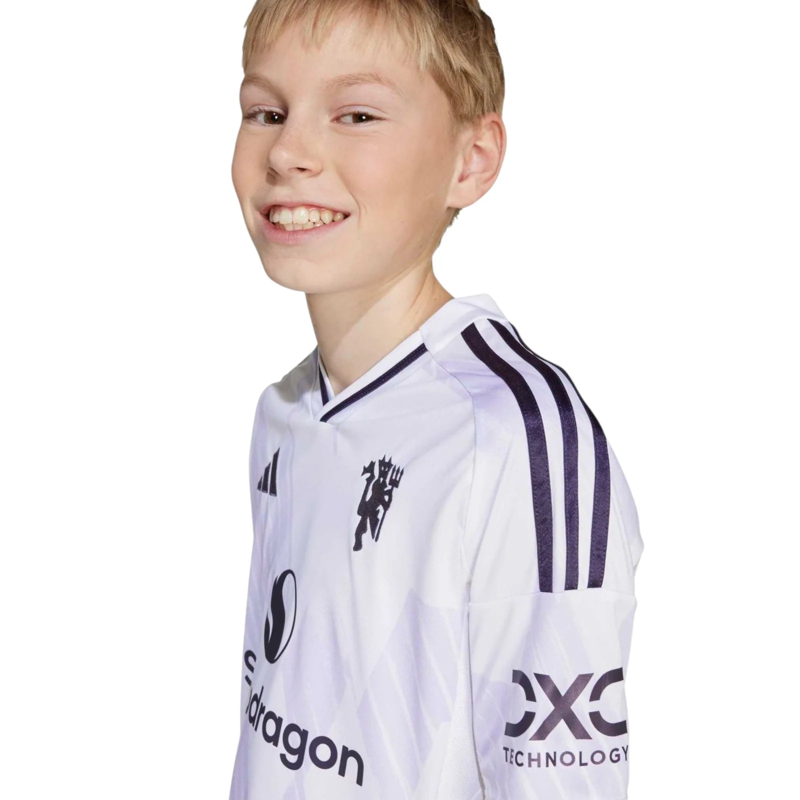 adidas Manchester United Football 2025/26 Kids Short Sleeved Away Jersey - Image 6