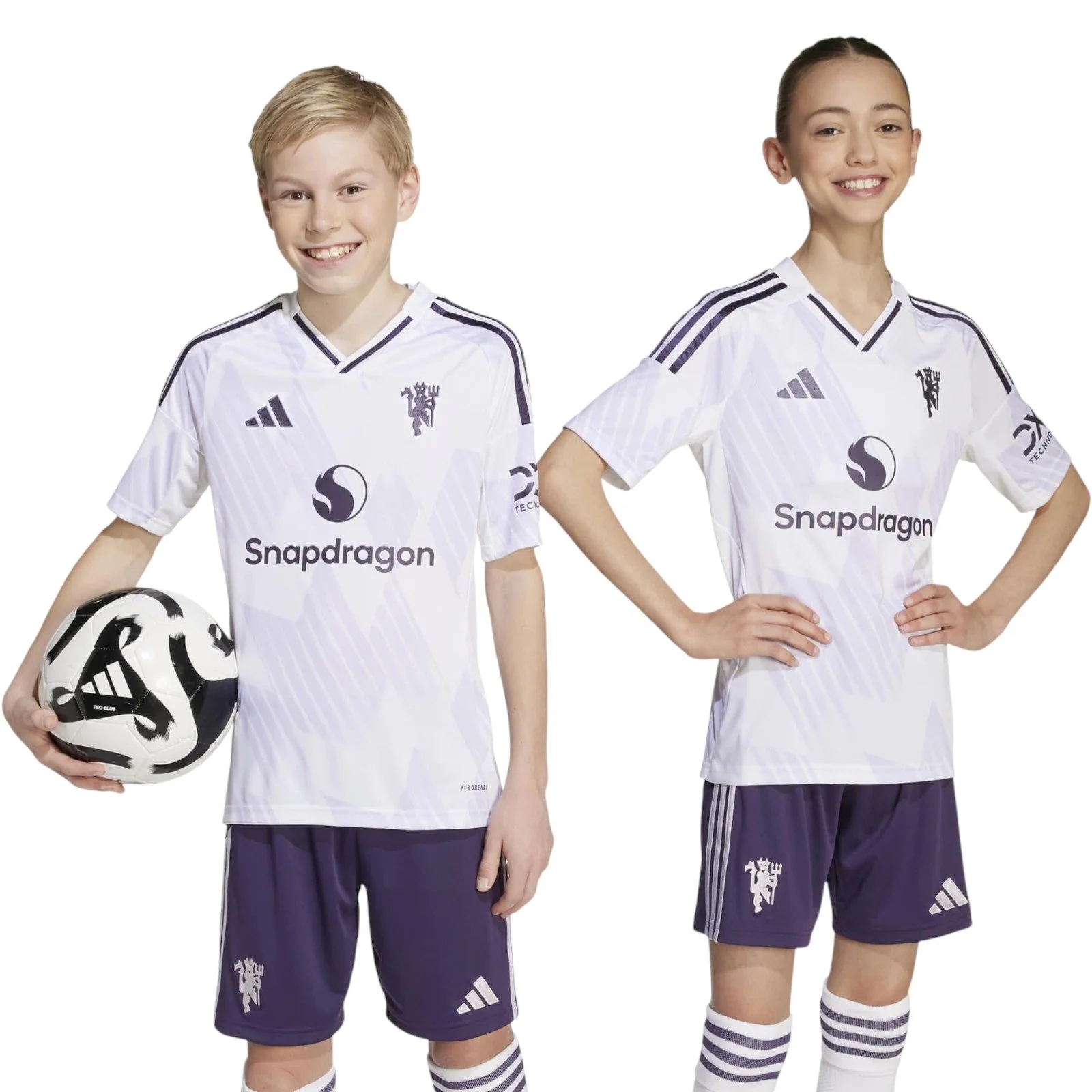 adidas Manchester United Football 2025/26 Kids Short Sleeved Away Jersey - Image 7