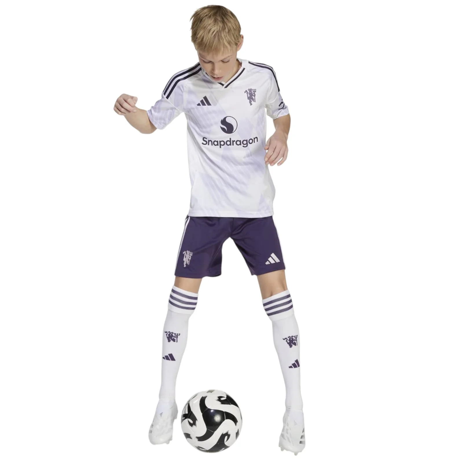 adidas Manchester United Football 2025/26 Kids Short Sleeved Away Jersey - Image 9