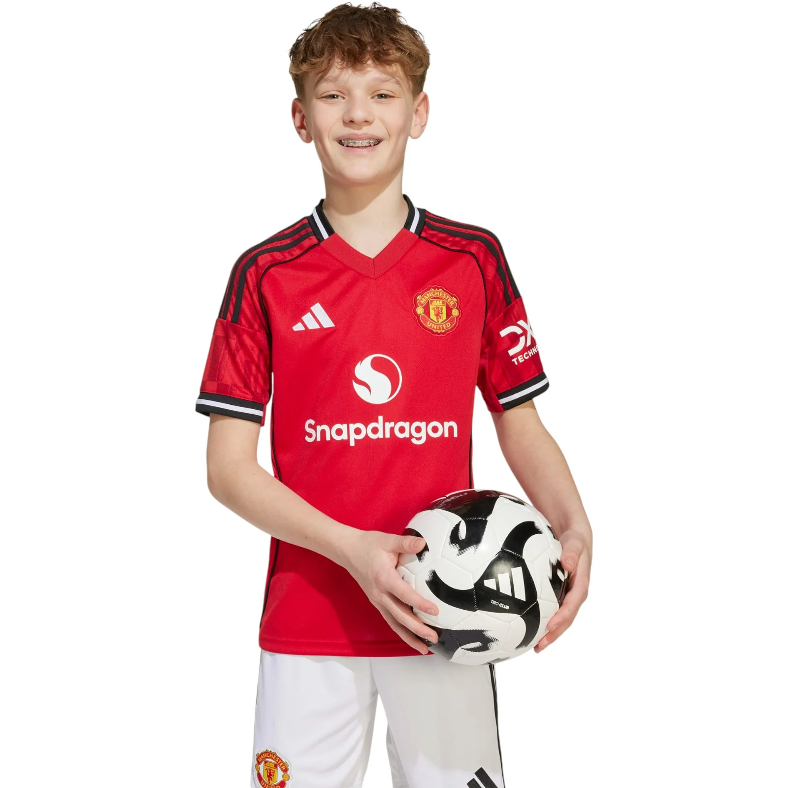 adidas Manchester United Football 2025/26 Kids Short Sleeved Home Jersey - Image 3