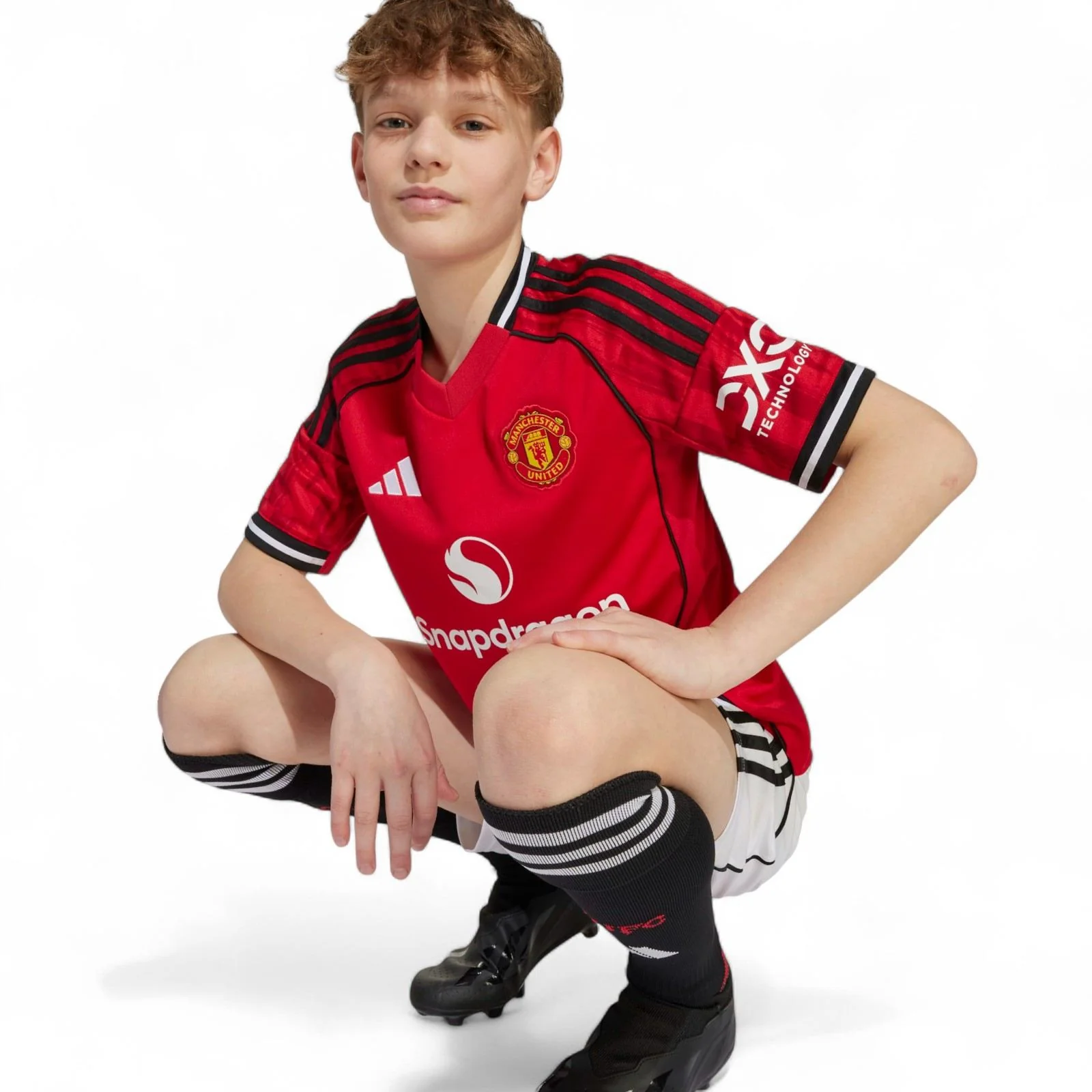 adidas Manchester United Football 2025/26 Kids Short Sleeved Home Jersey - Image 6