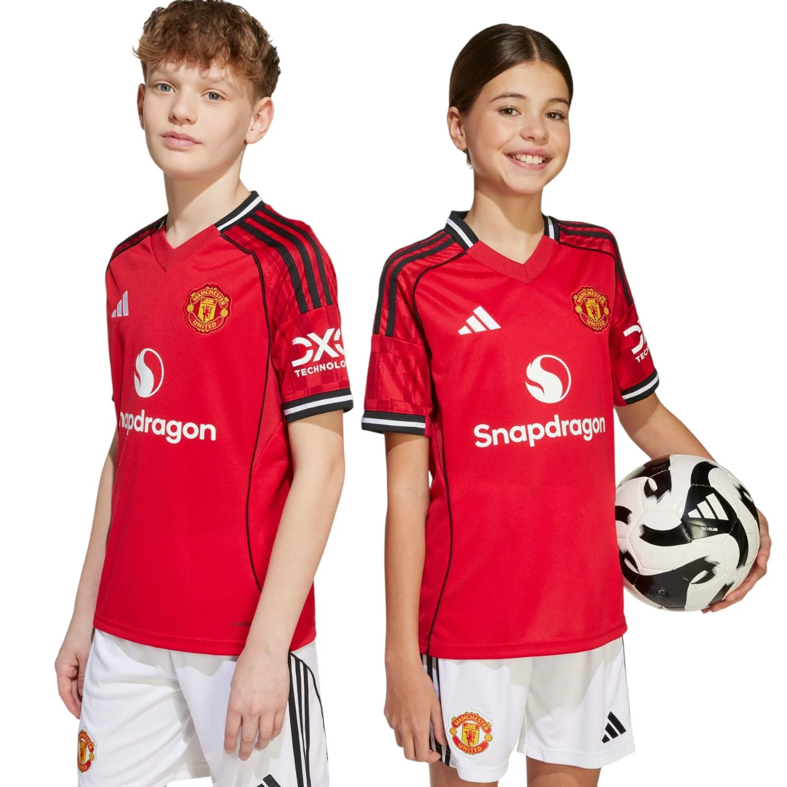 adidas Manchester United Football 2025/26 Kids Short Sleeved Home Jersey - Image 7