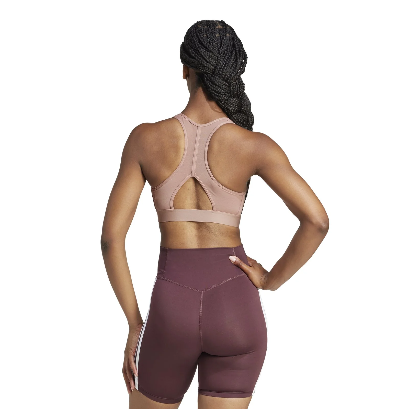 adidas Powerreact Train Medium-Support 3-Stripes Bra - Image 2