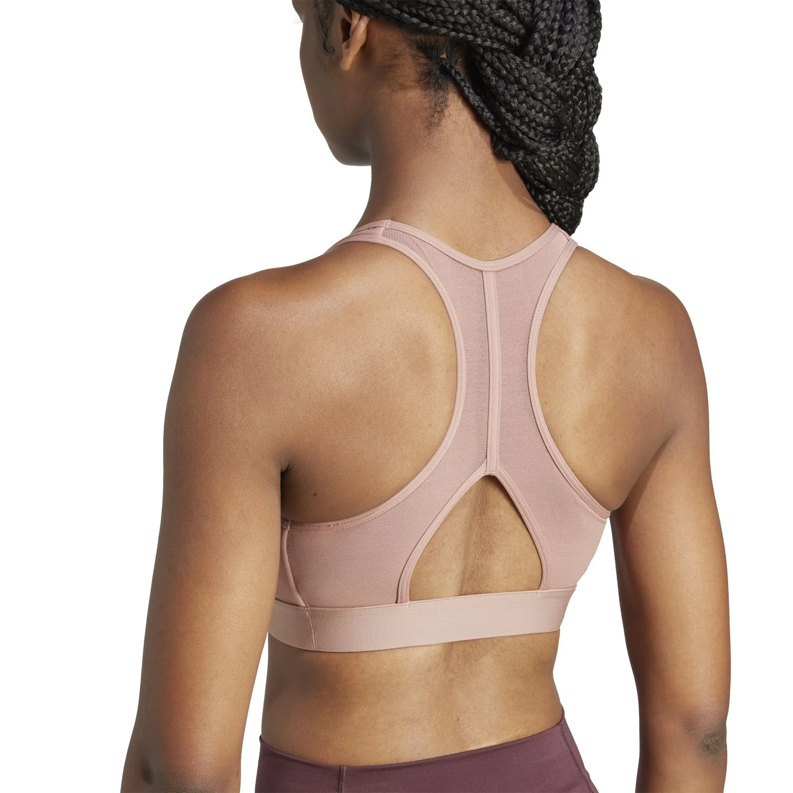 adidas Powerreact Train Medium-Support 3-Stripes Bra - Image 4