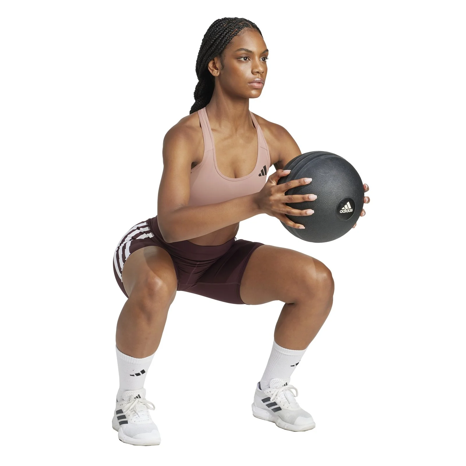 adidas Powerreact Train Medium-Support 3-Stripes Bra - Image 7