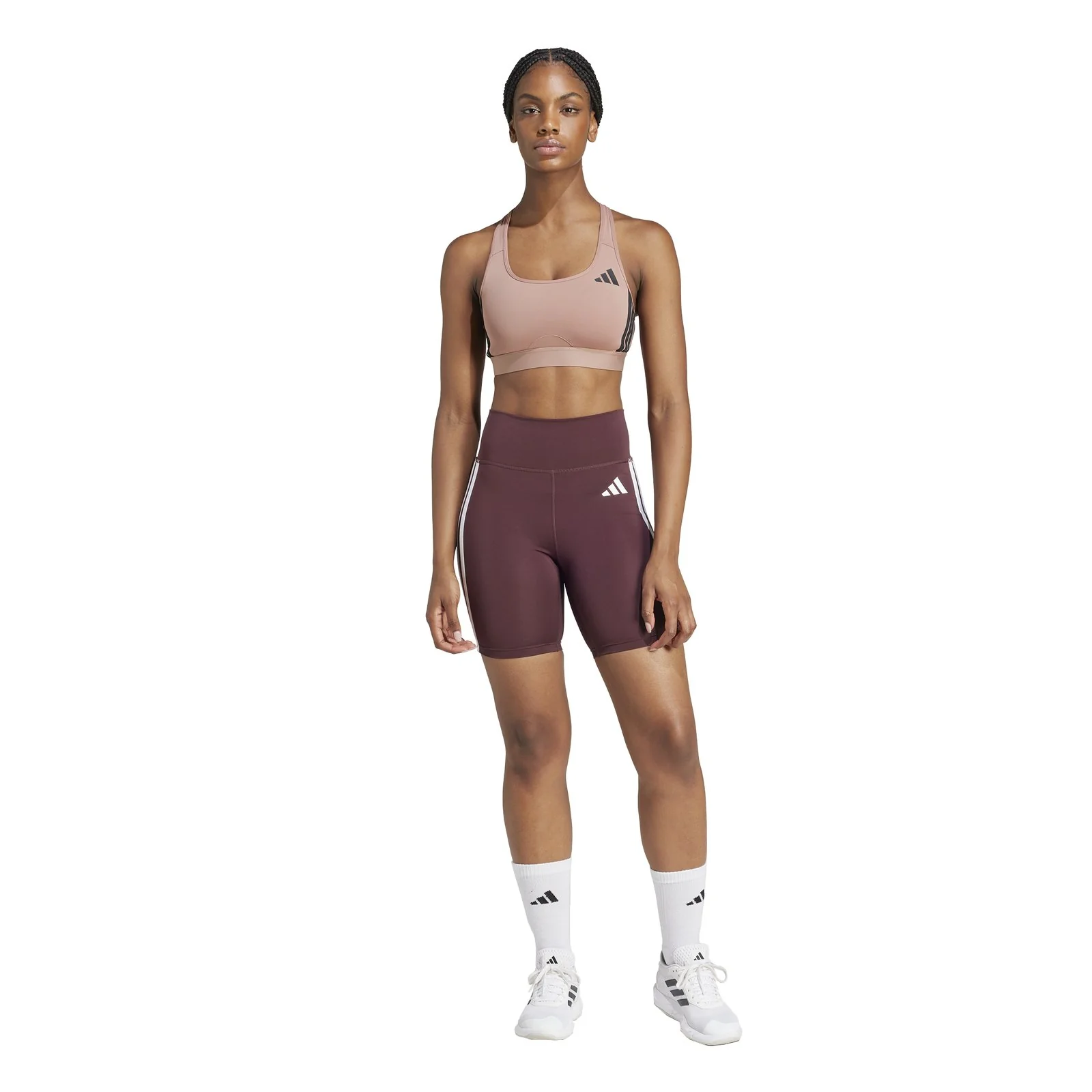 adidas Powerreact Train Medium-Support 3-Stripes Bra - Image 8