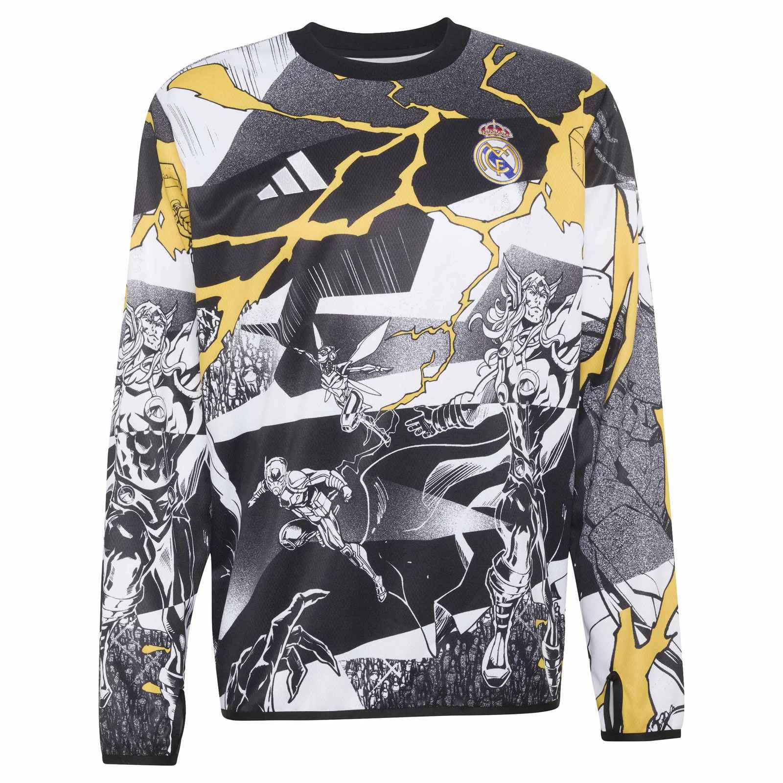 adidas Real Madrid Avengers Football 2025/26 Mens Pre-Match Crew Top - Image 5