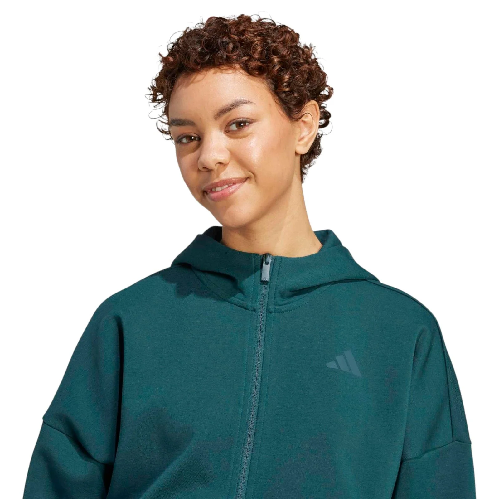 adidas Future Icons Small Logo Womens Full-Zip Hoodie - Image 3