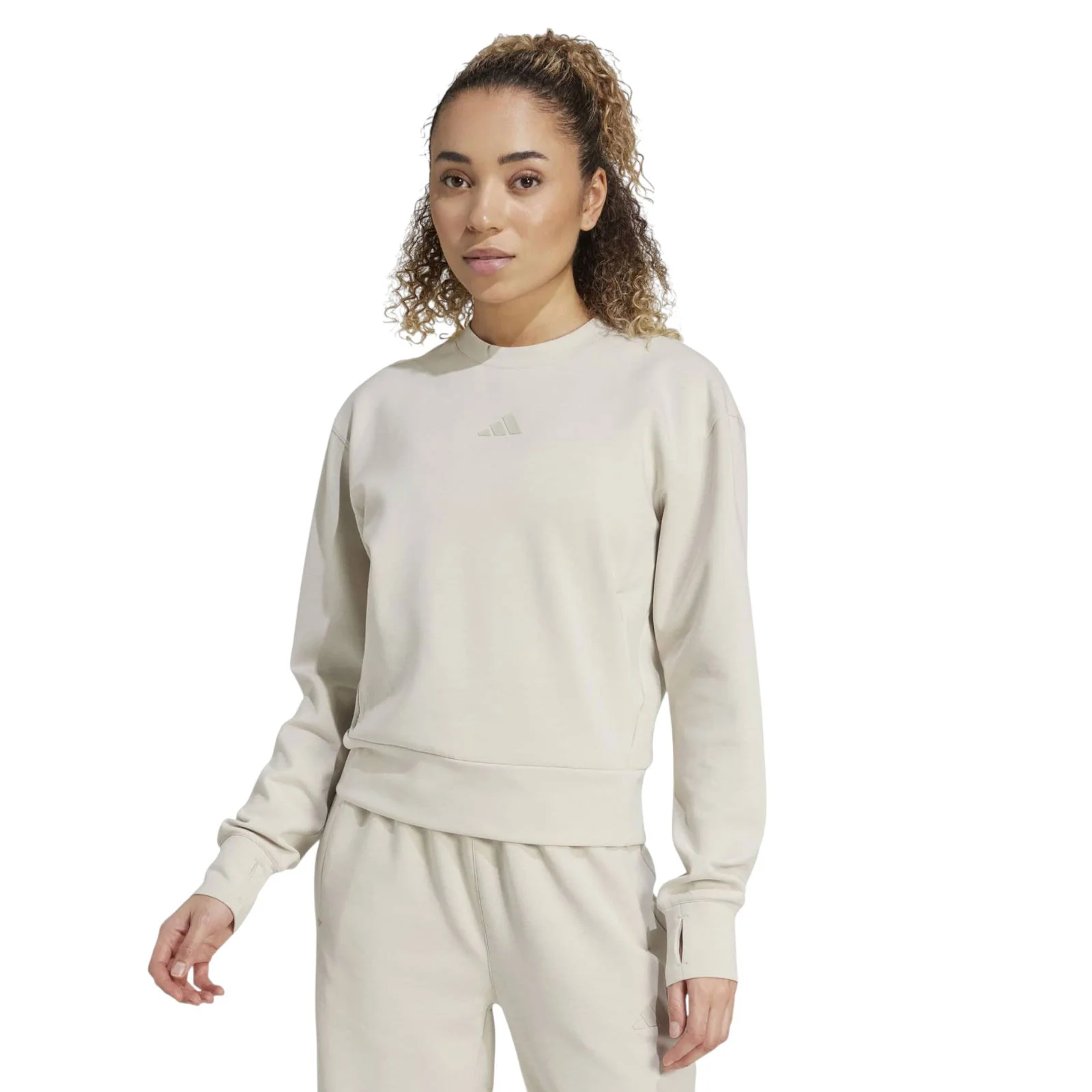 adidas Designed-for-Training Warm-Up Womens Crewneck Sweatshirt