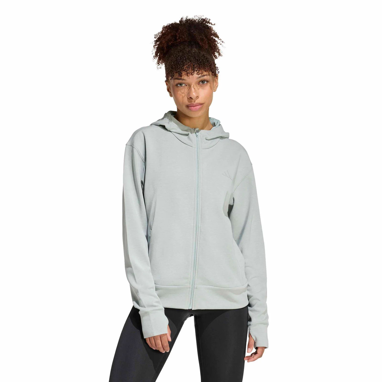 adidas Designed 4 Training Womens Full-Zip Hooded Sweatshirt