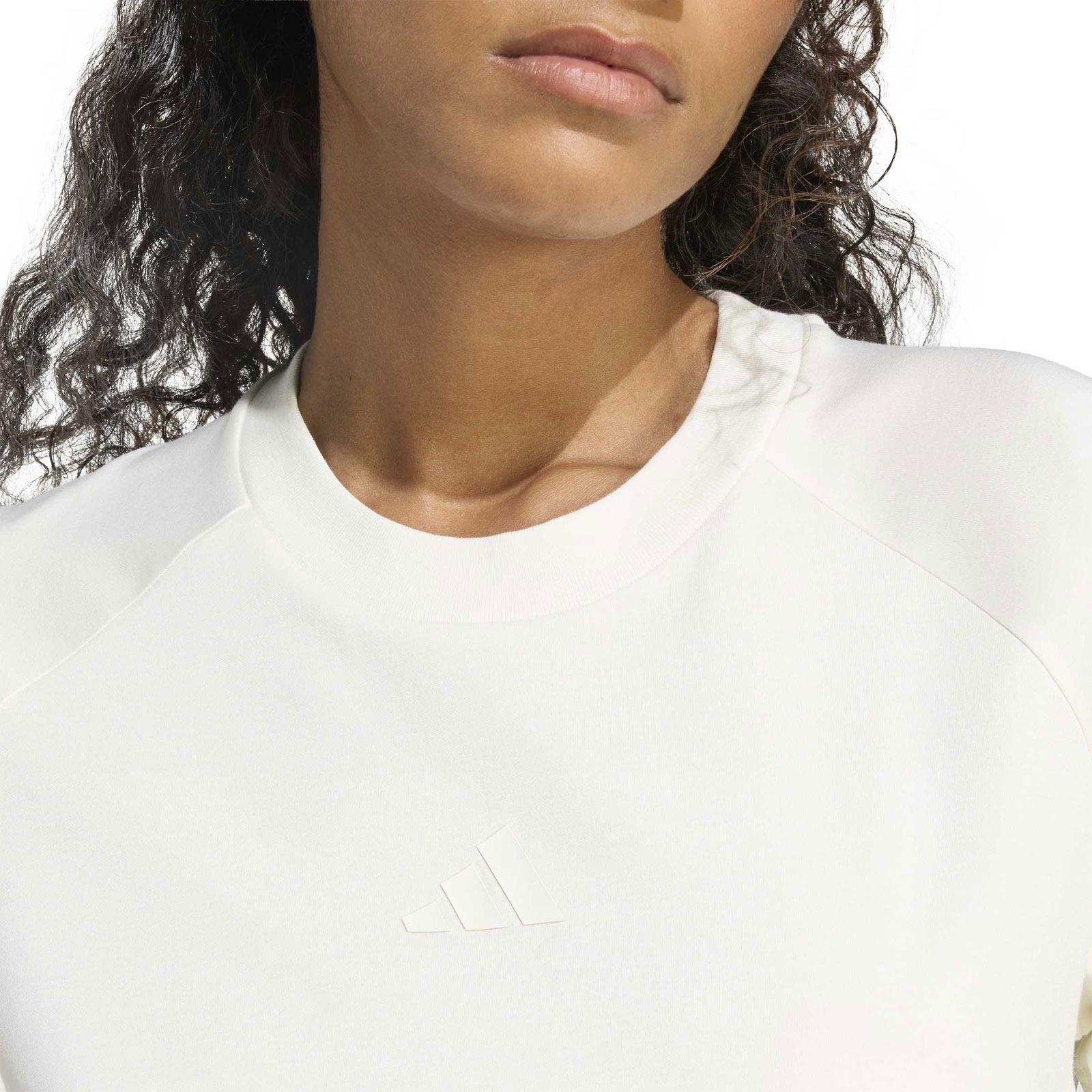 Adidas Soft Lux Womens Regular-Fit Cotton T-Shirt - Image 3