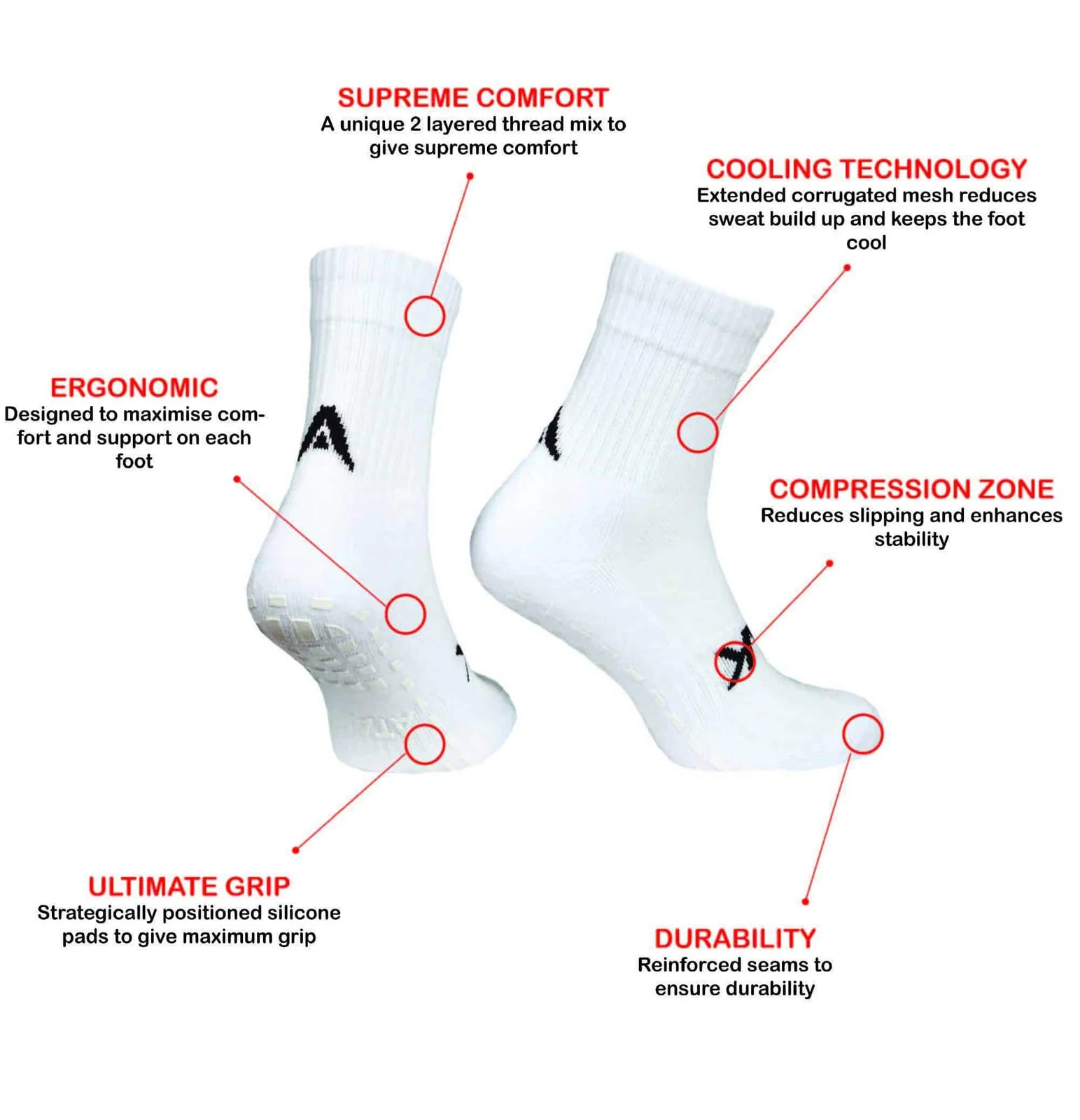 ATAK Gripzlite Pro Adult Socks - Image 5