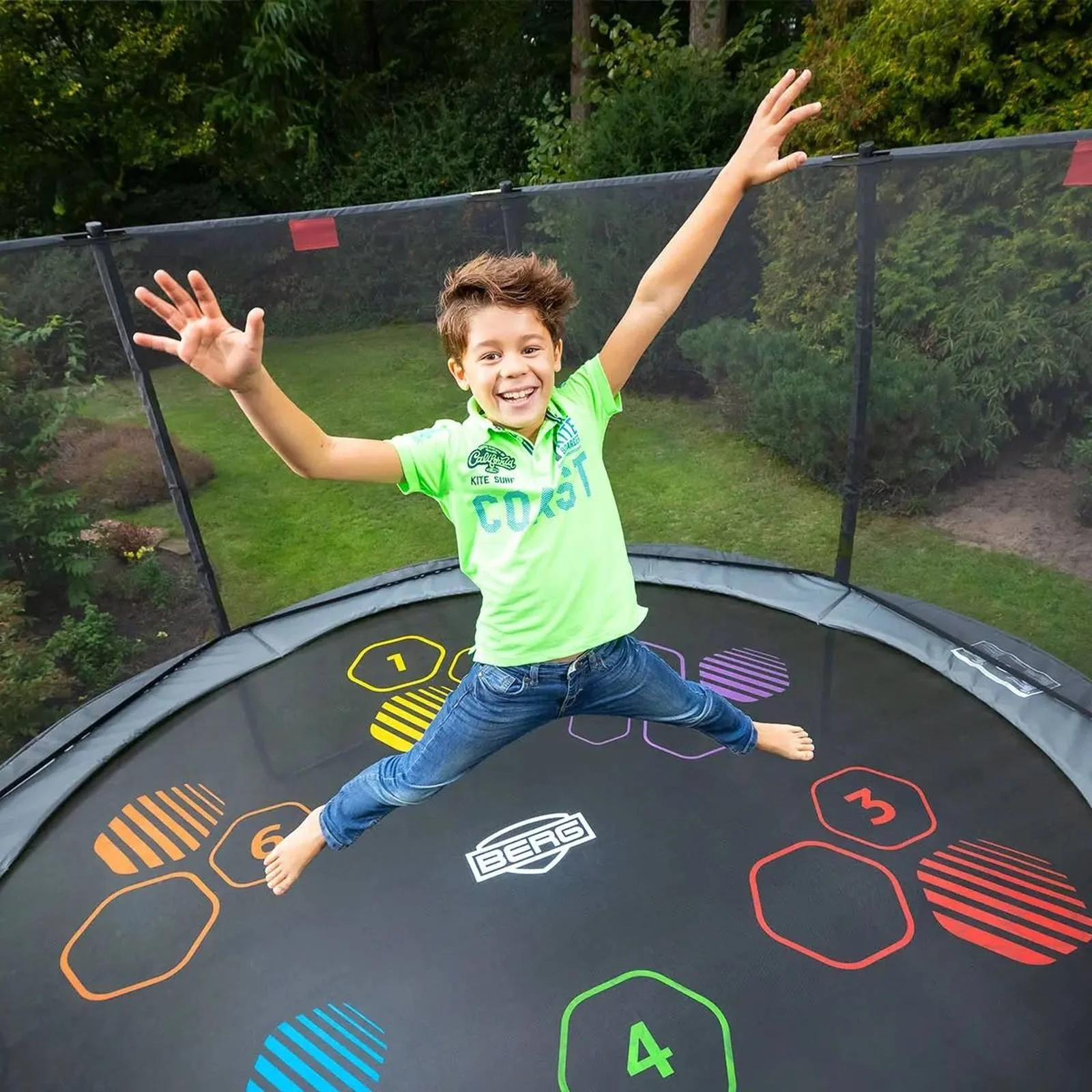 BERG Champion Regular 430 Trampoline Grey Levels + Safety Net Deluxe - Image 2
