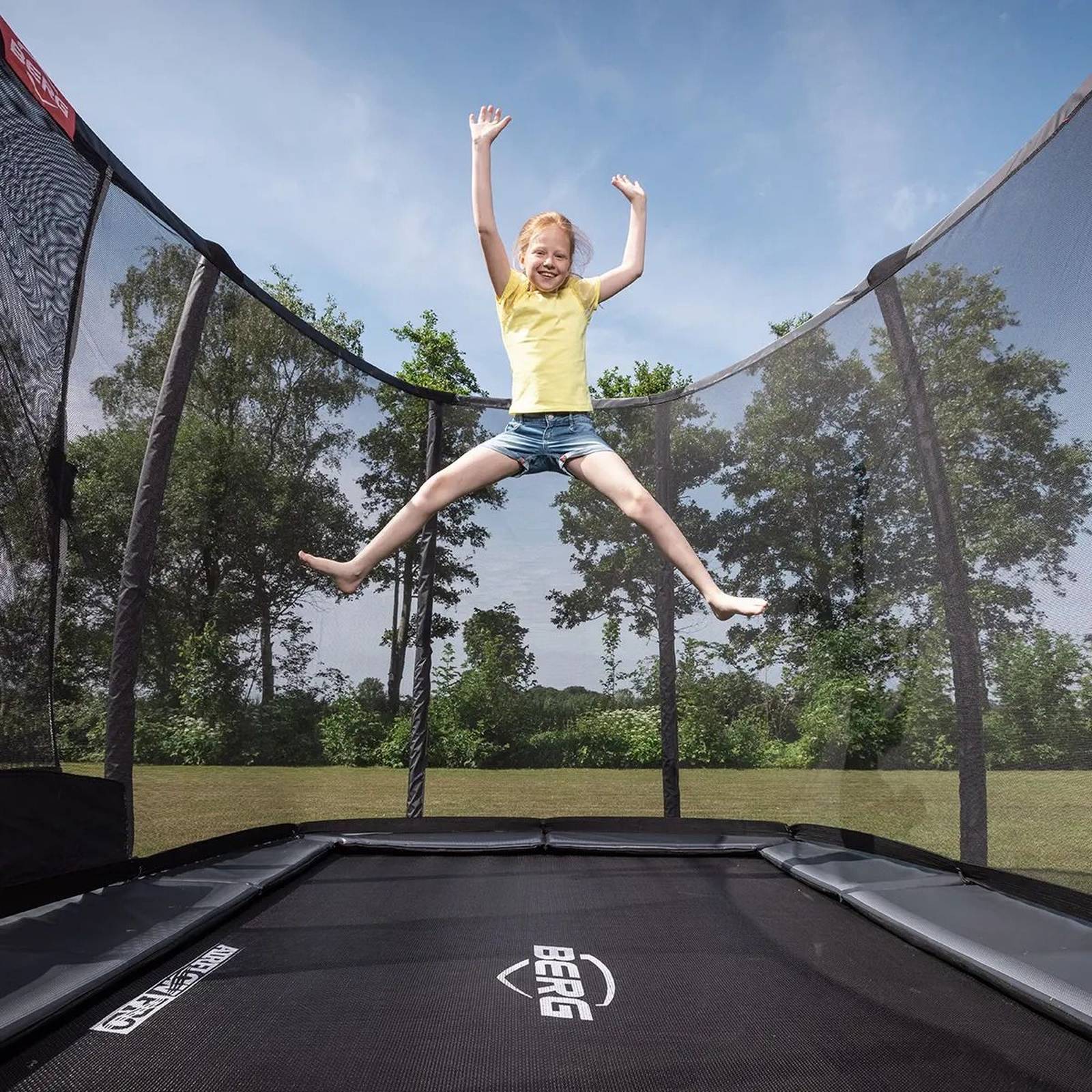 BERG Grand Champion InGround 520 Trampoline Grey + Safety Net DLX XL - Image 3