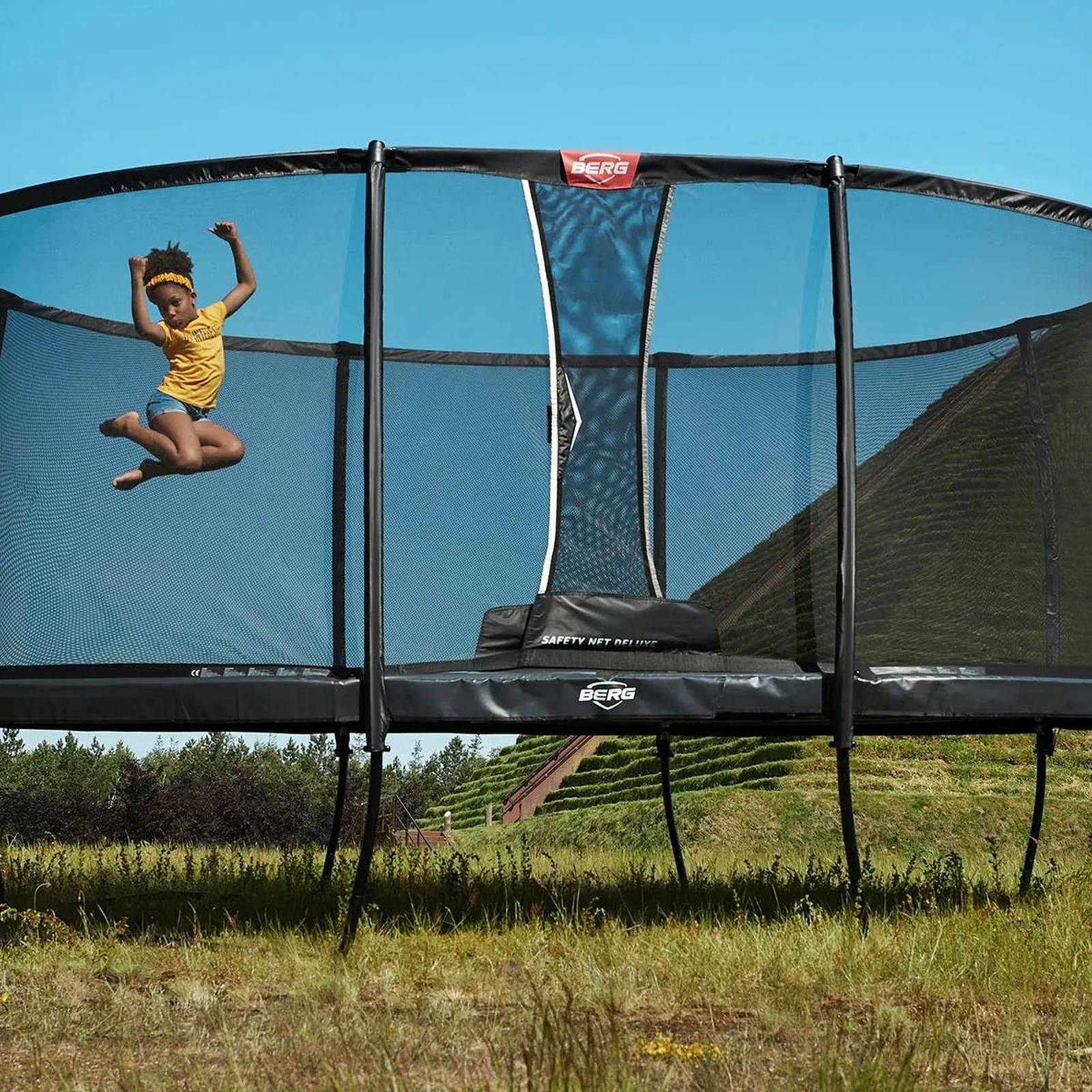 BERG Grand Champion Regular 520 Trampoline Grey + Safety Net Deluxe - Image 2