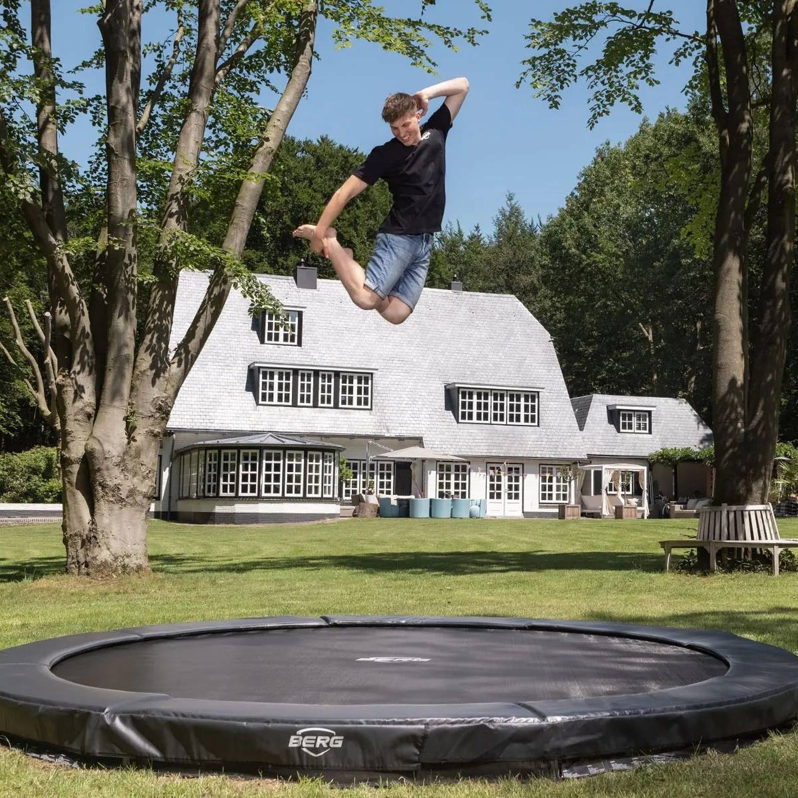 BERG SPORTS Champion InGround 380 Trampoline Grey - Image 2