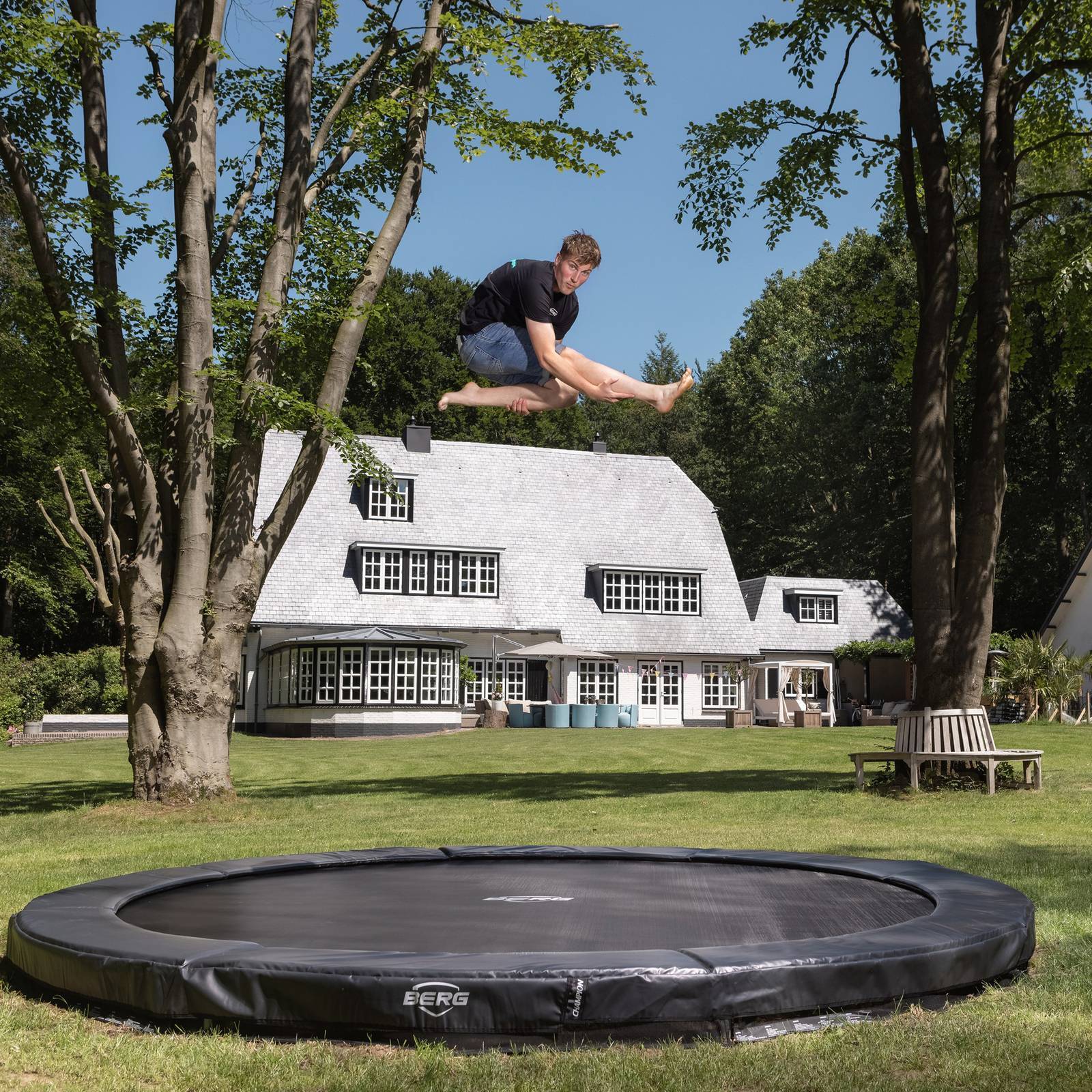 BERG SPORTS Elite InGround 330 Trampoline Grey - Image 2