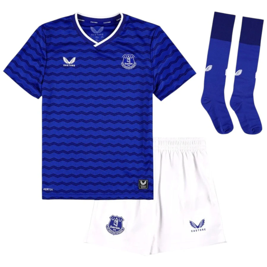 Castore Everton 25 Kids Home Kit Blue