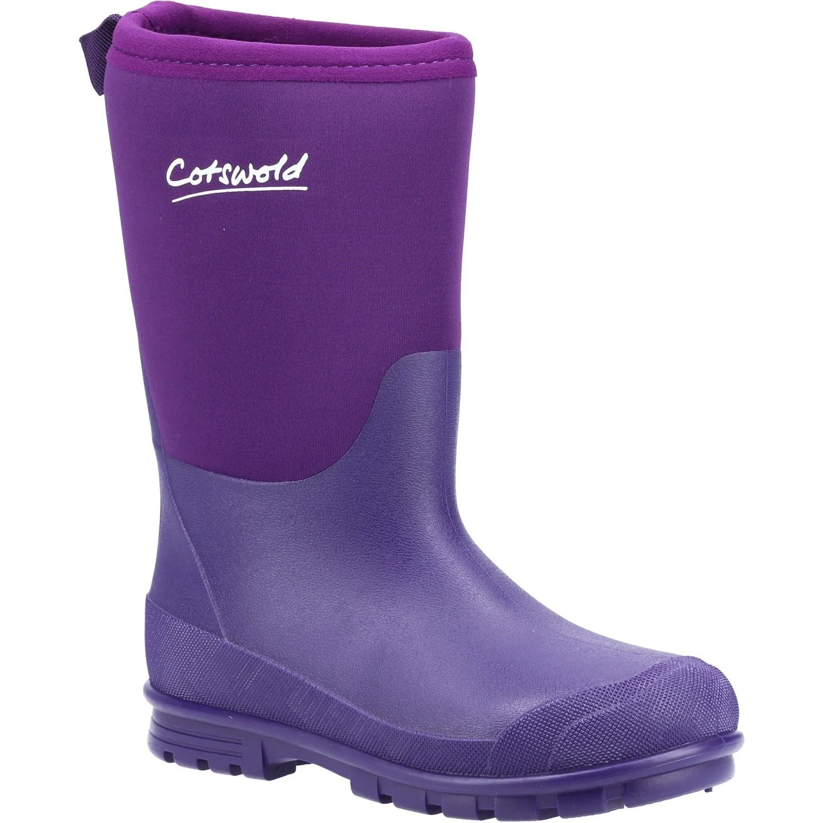 Cotswold Junior Kids Hilly Neoprene Childrens Wellington Boot Purple - Image 6