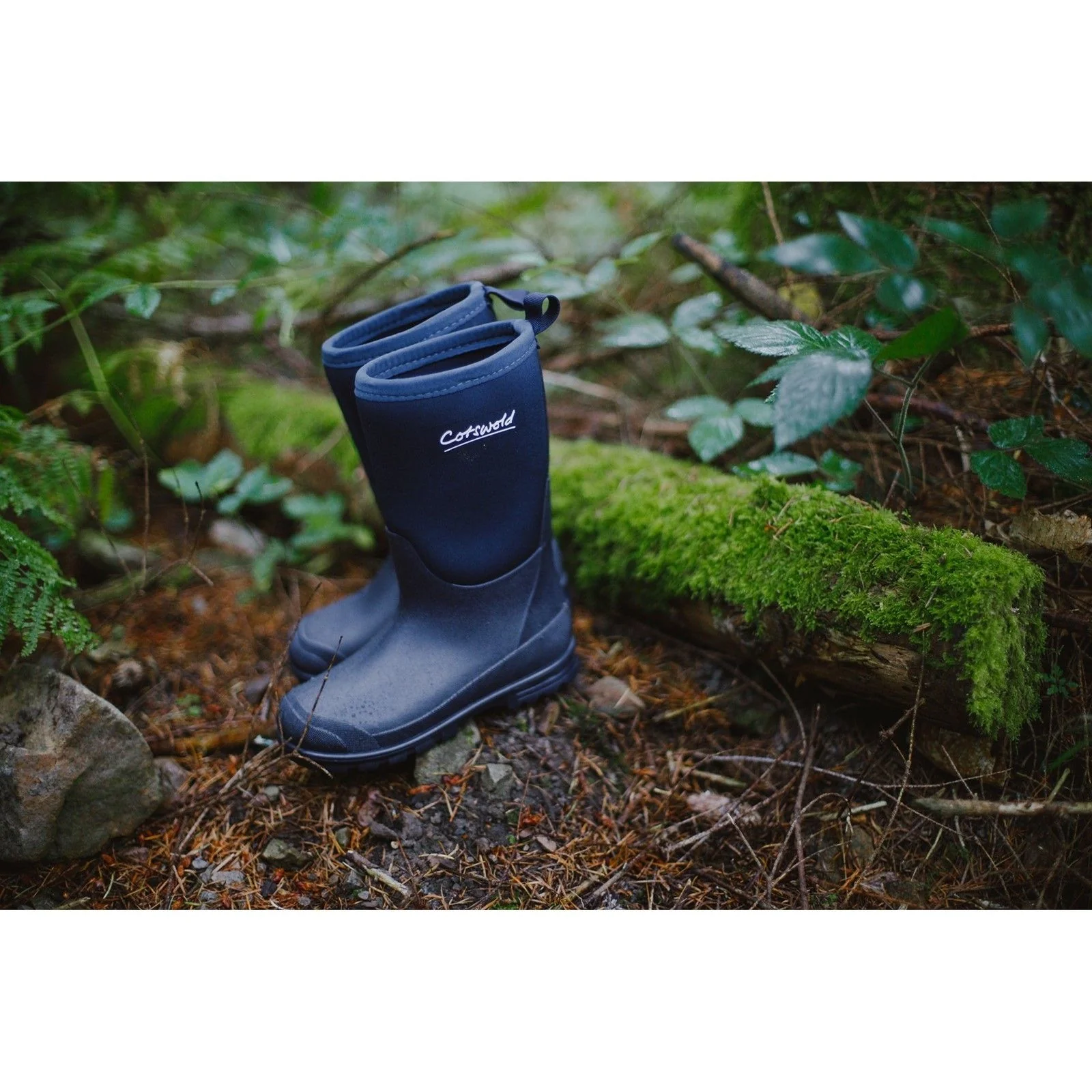 Cotswold Kids Hilly Neoprene Childrens Wellington Boot Navy - Image 4
