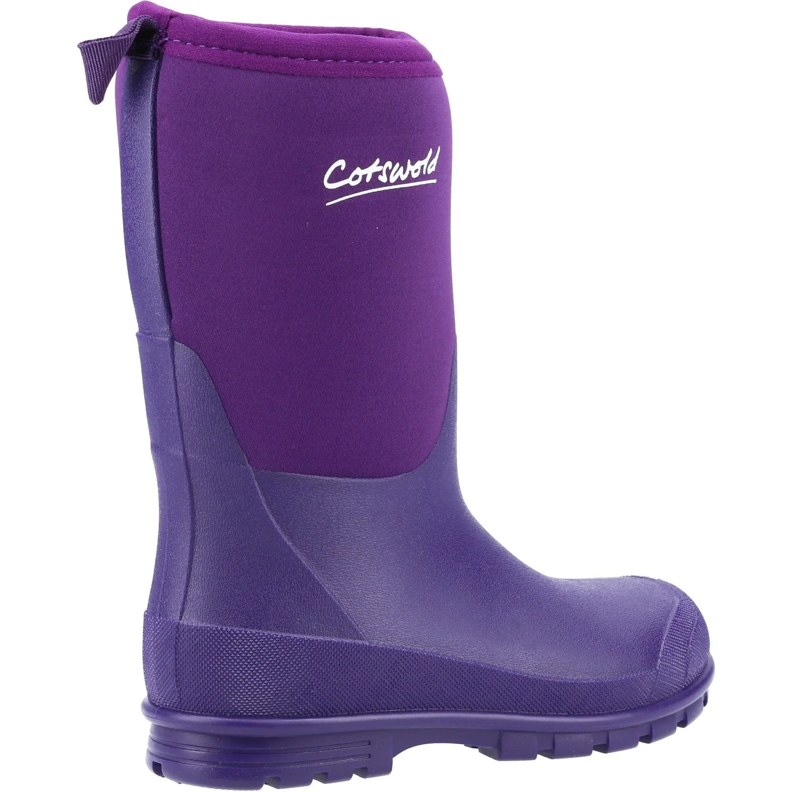 Cotswold Kids Hilly Neoprene Childrens Wellington Boot Purple - Image 3