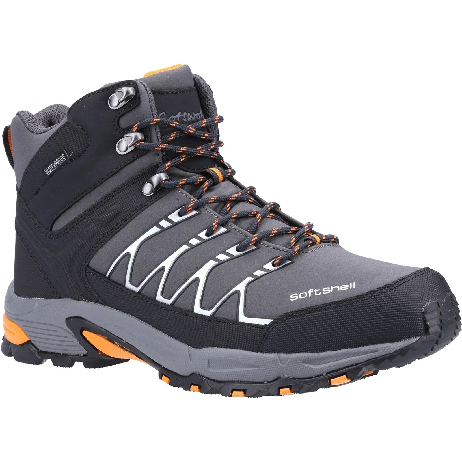 Cotswold Mens Abbeydale Mid Hiker Grey/Orange - Image 4