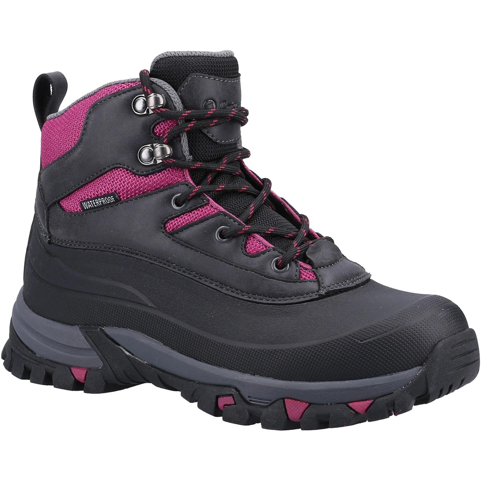 Cotswold Womens Calmsden Hiking Boots Grey/Berry - Image 4