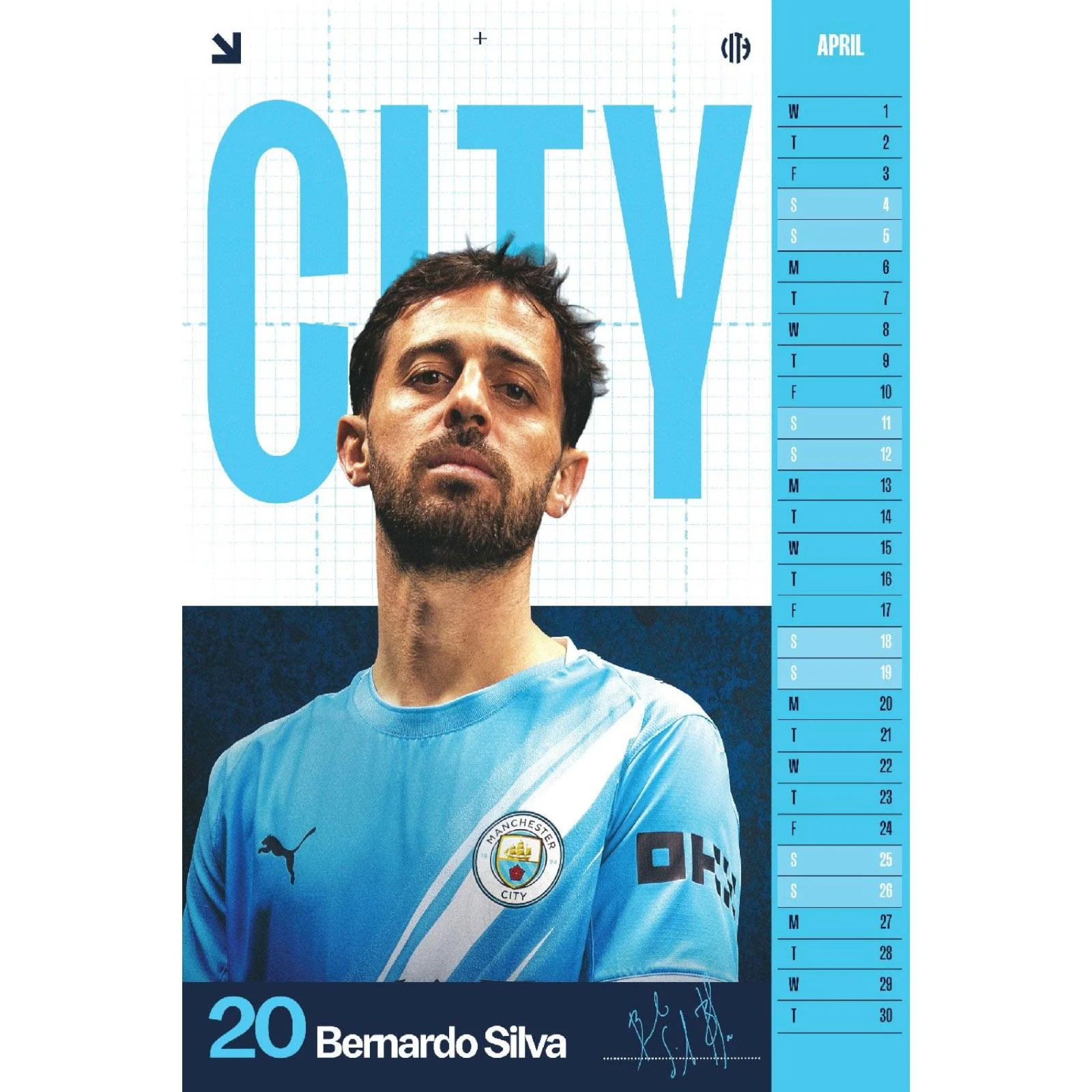 Daricia Manchester City 2026 Football Wall Calendar - Image 3