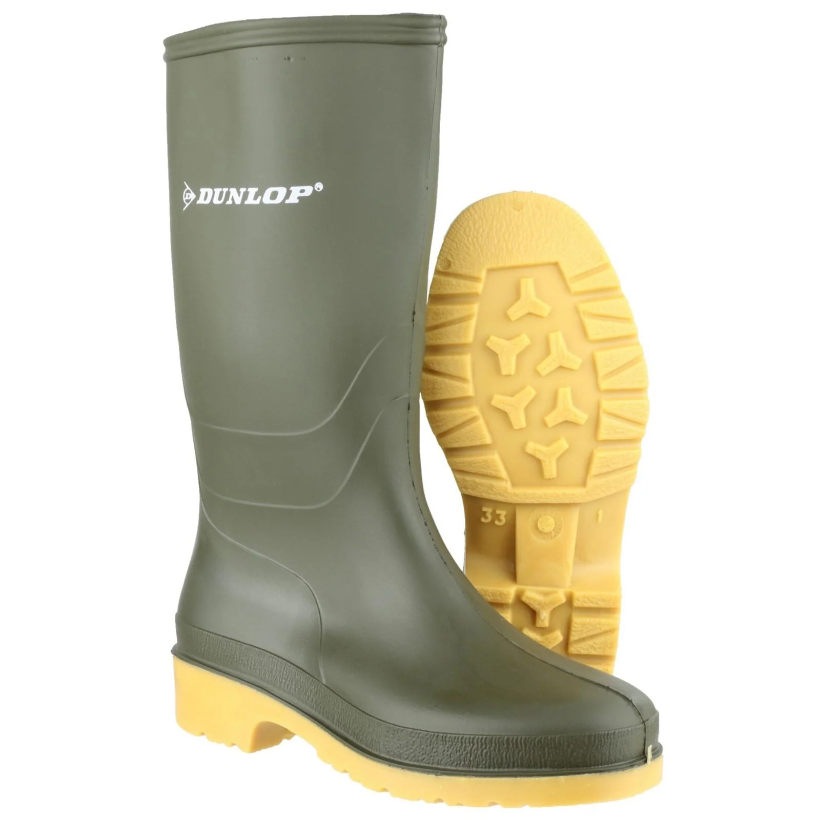Dunlop Kids Dulls Wellington Boot Green - Image 4