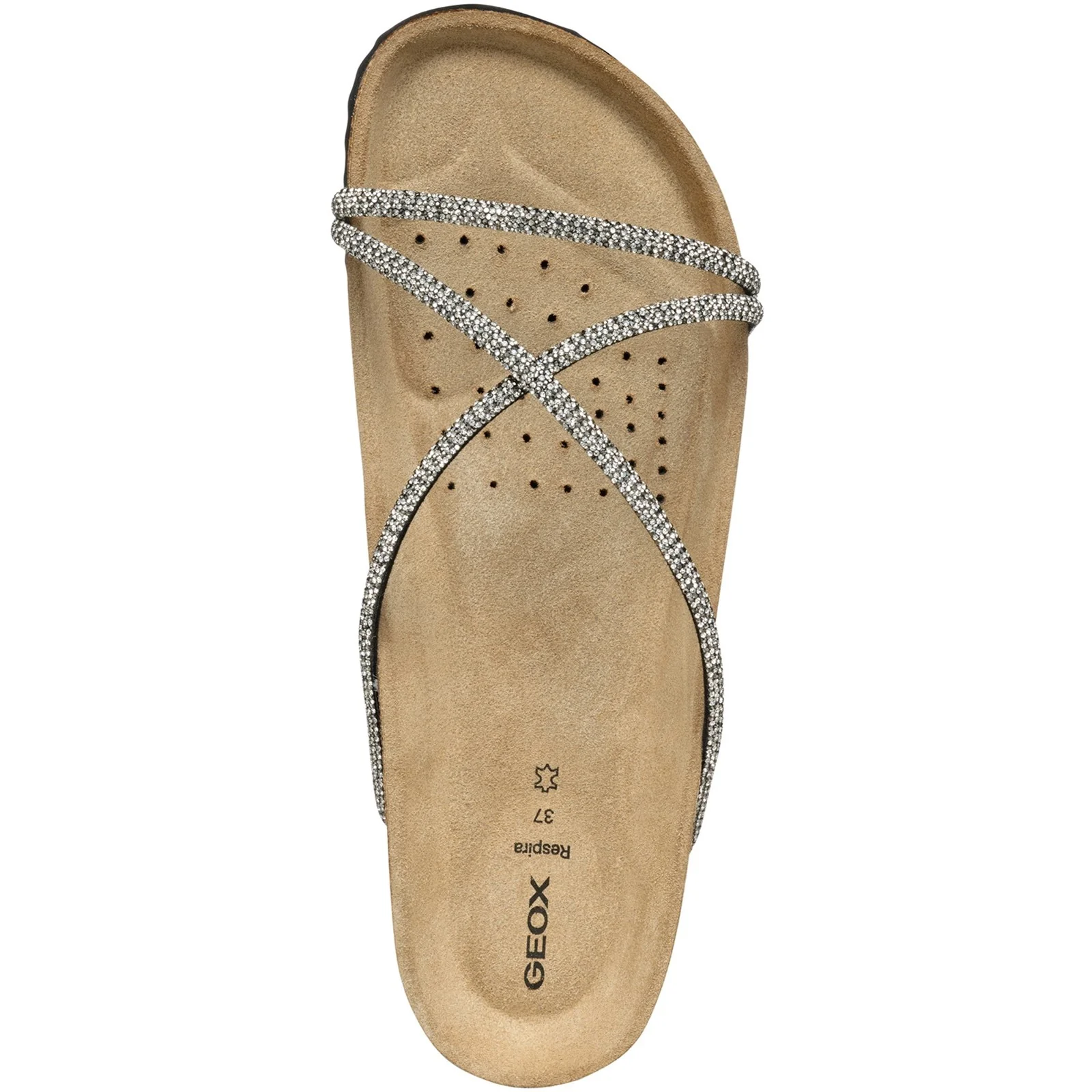 Geox Womens D BRIONIA R SANDALS Black/Silver - Image 3