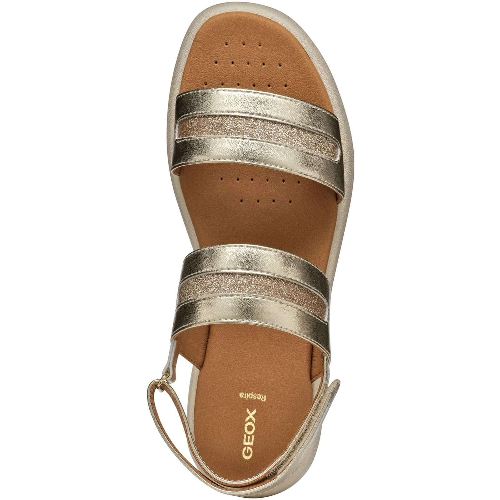 Geox Womens D CAMALEI SANDALS Light Gold - Image 3