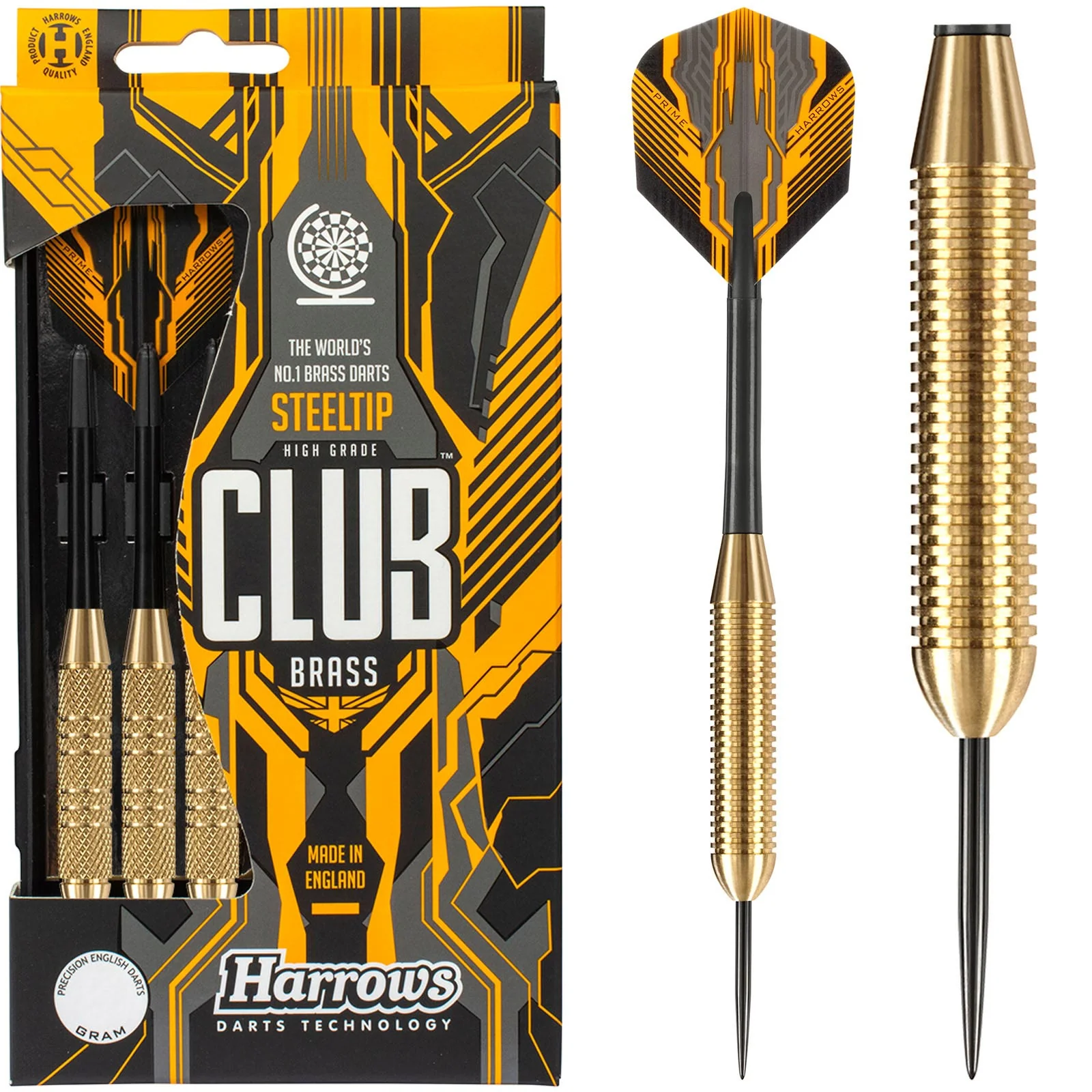 Harrows Club Brass Steeltip Darts - 21g