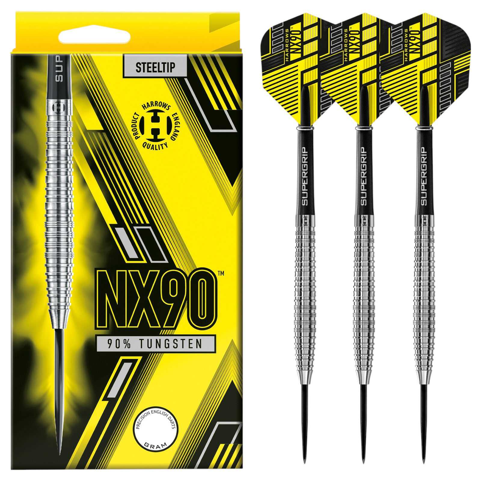 Harrows NX90 Tapered 90% Tungsten 21g Steel-Tip Darts