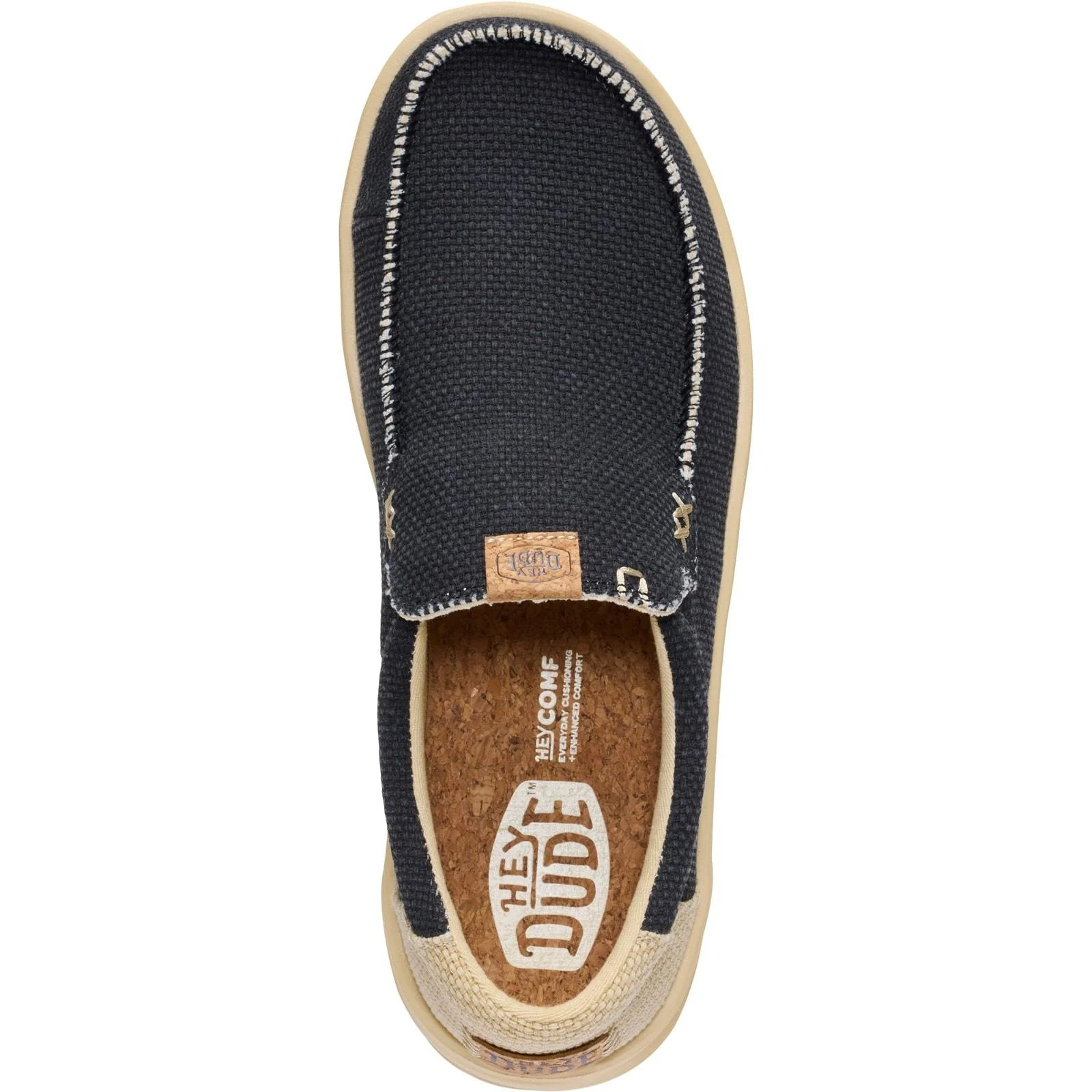 HEYDUDE Mens Mikka Braided Black/Boulder Tan - Image 3