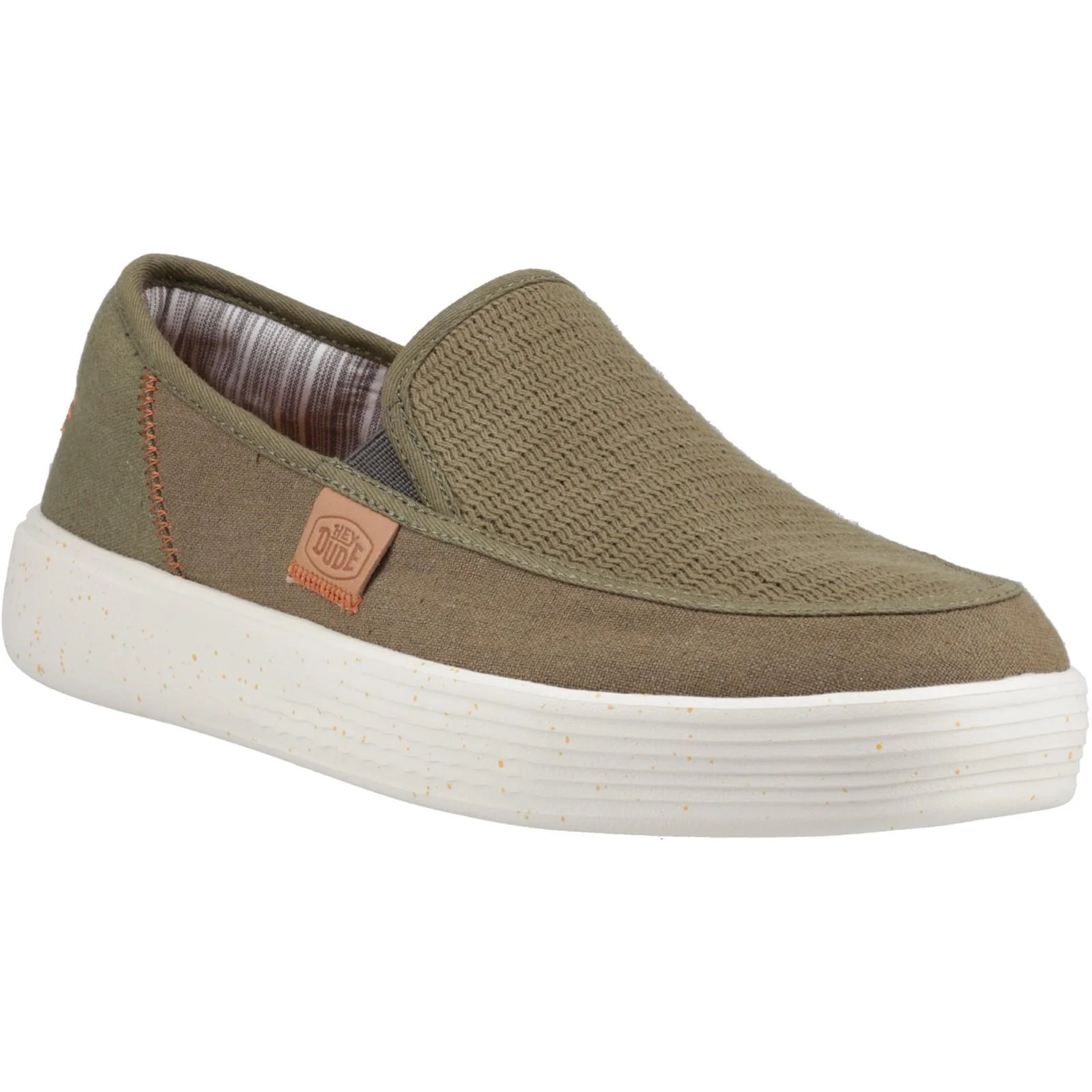 HEYDUDE Mens Sunapee Coastline Shoe Olive - Image 6