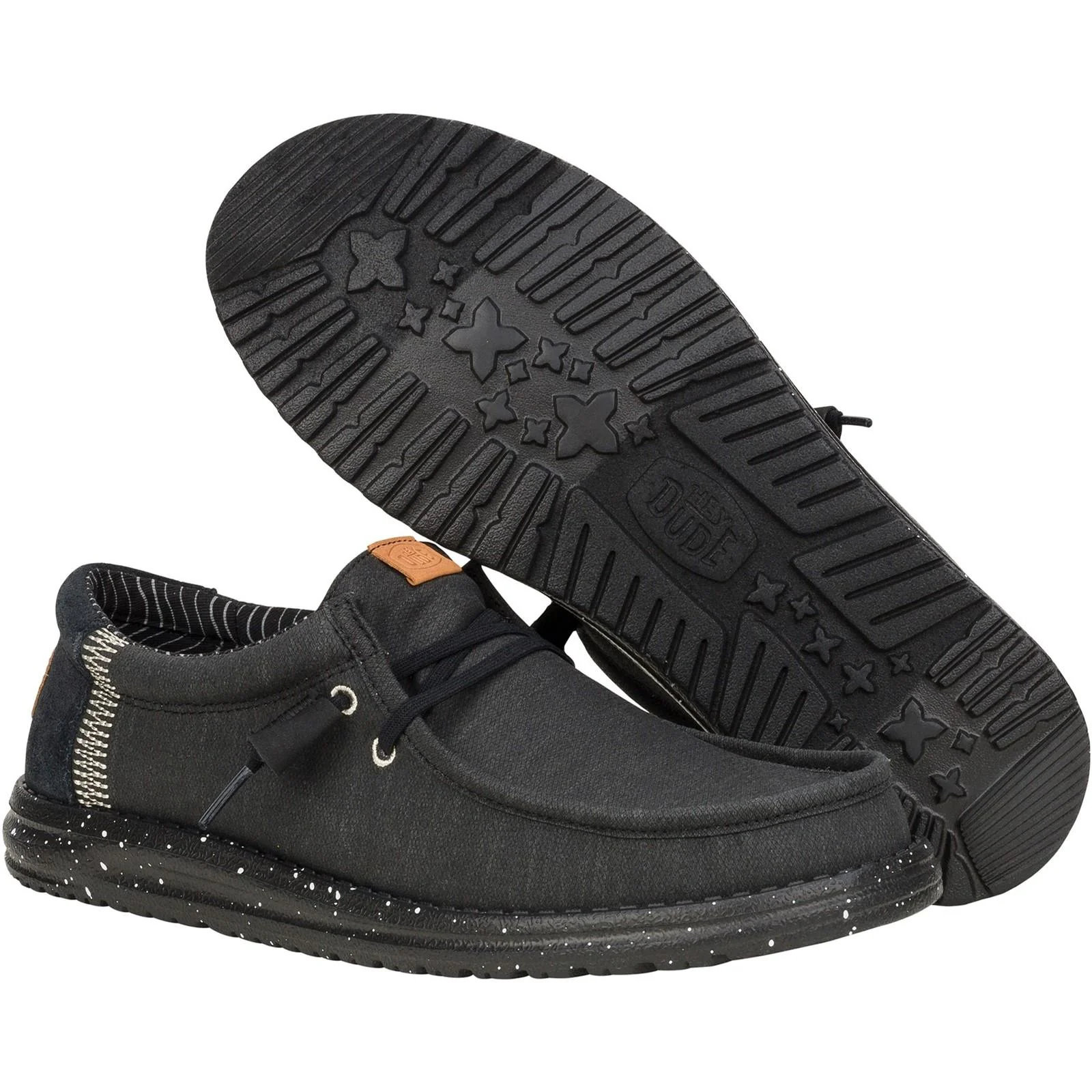 HEYDUDE Mens Wally Elevated Basics Shoes Black - Image 2