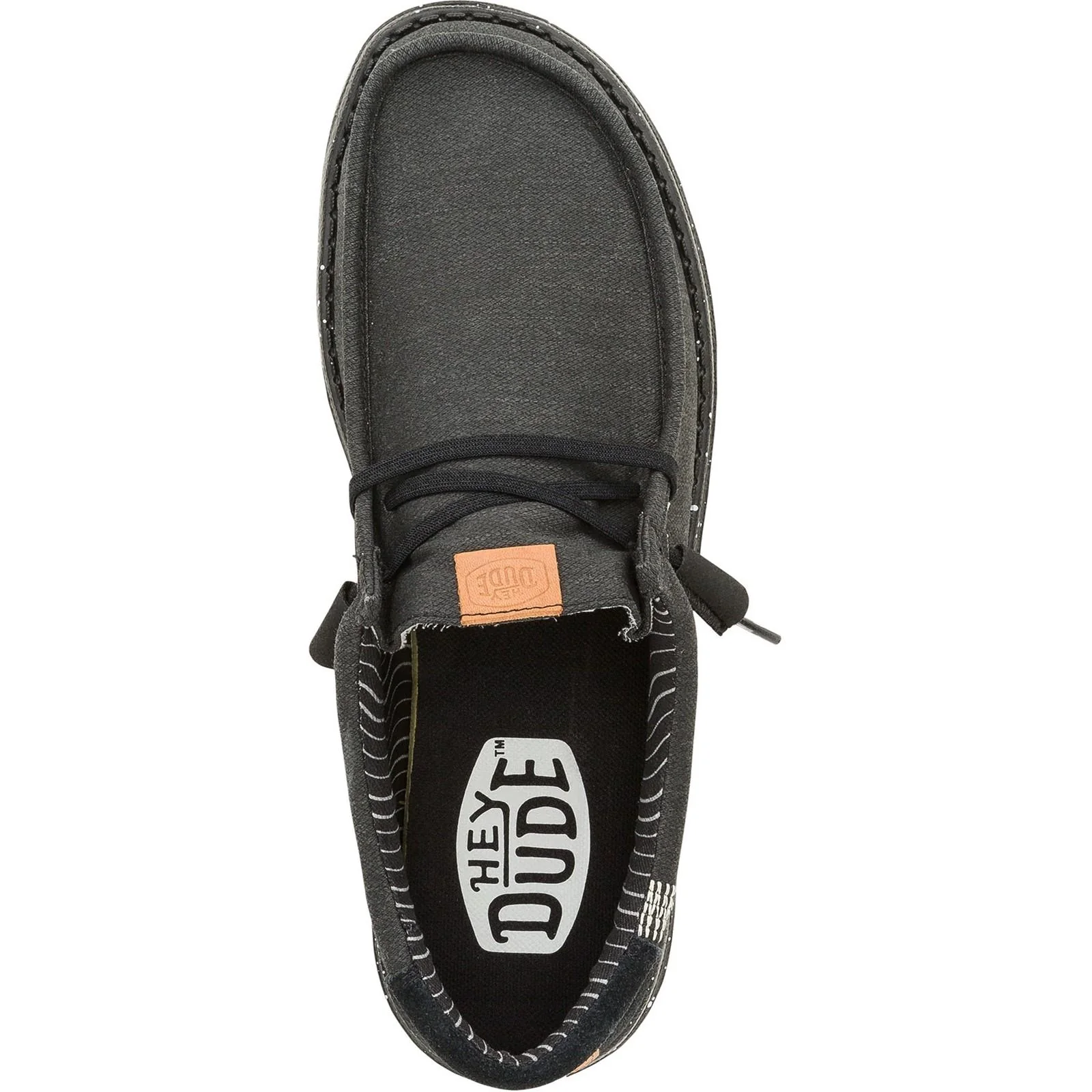 HEYDUDE Mens Wally Elevated Basics Shoes Black - Image 3