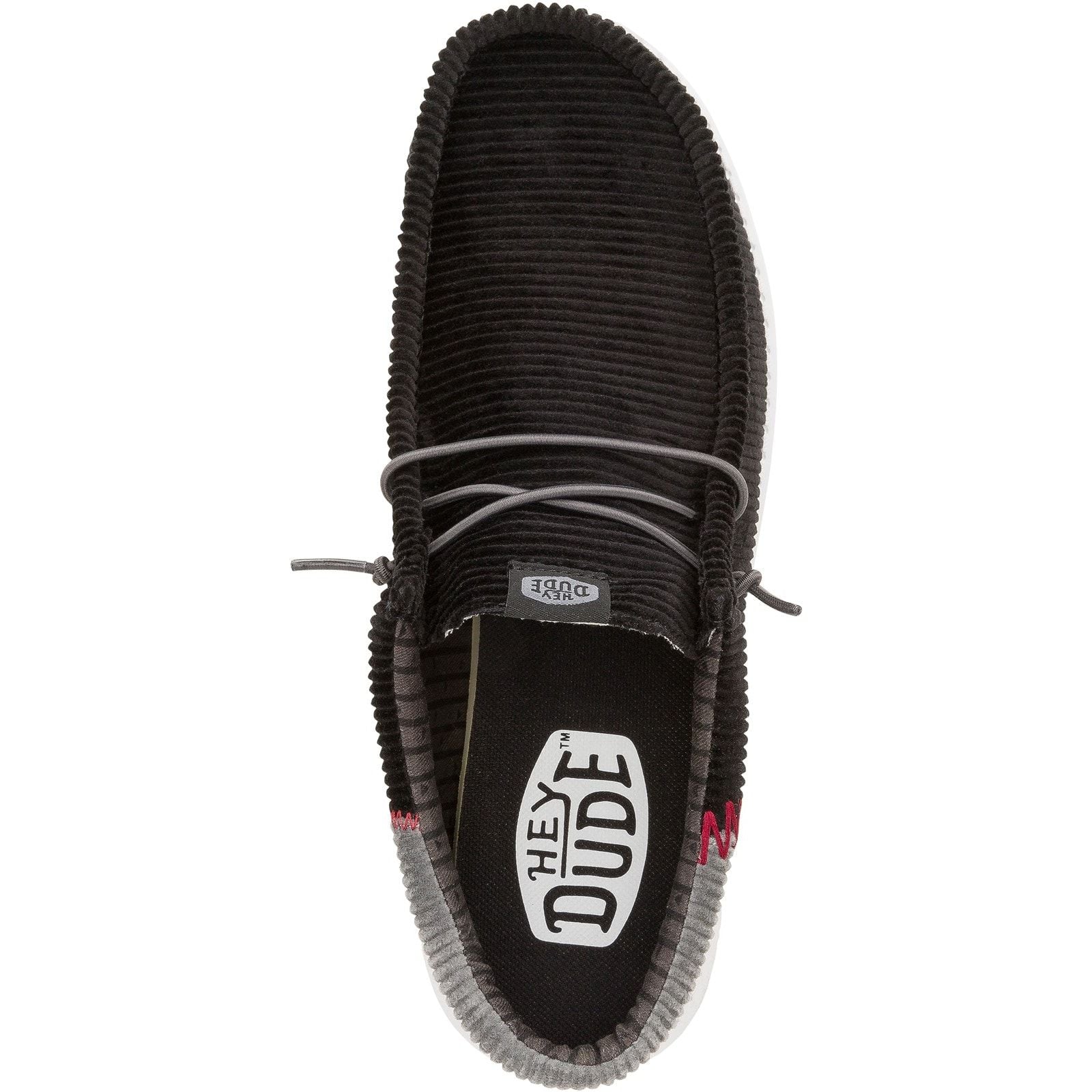 HEYDUDE Mens Wally Funk Corduroy Shoes Black - Image 2